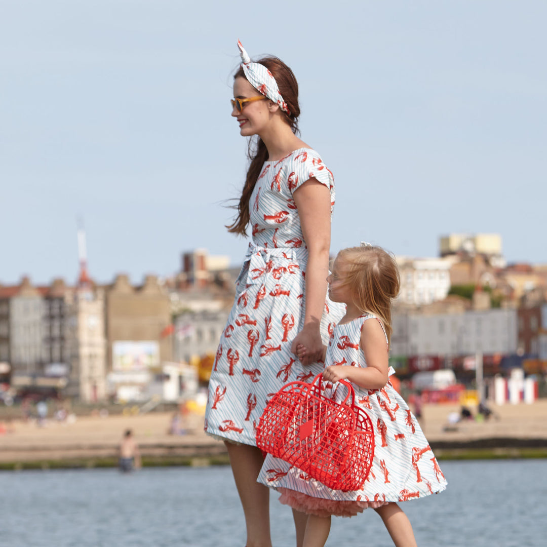 Palava lobster print dresses for women and girls