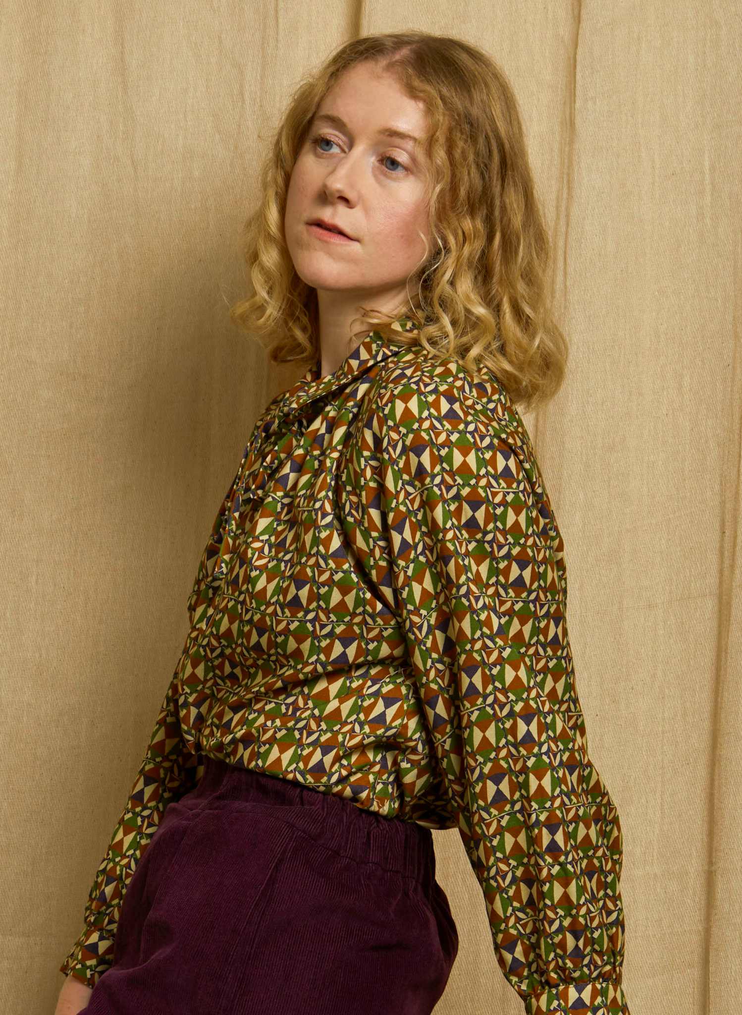 Palava 3/4 length sleeve ivory top