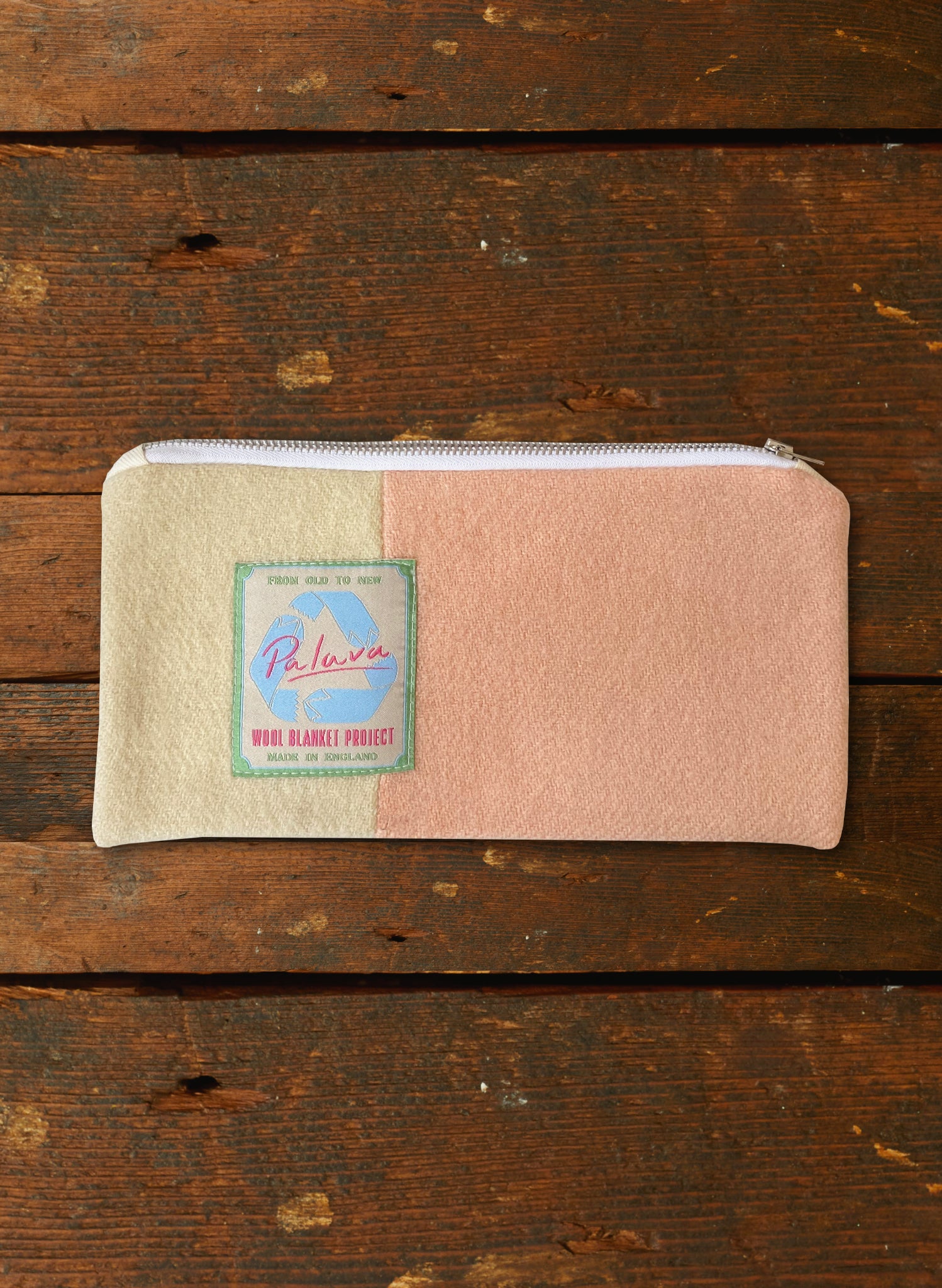 Zip Pouch - Medium - Cream Coral Reef