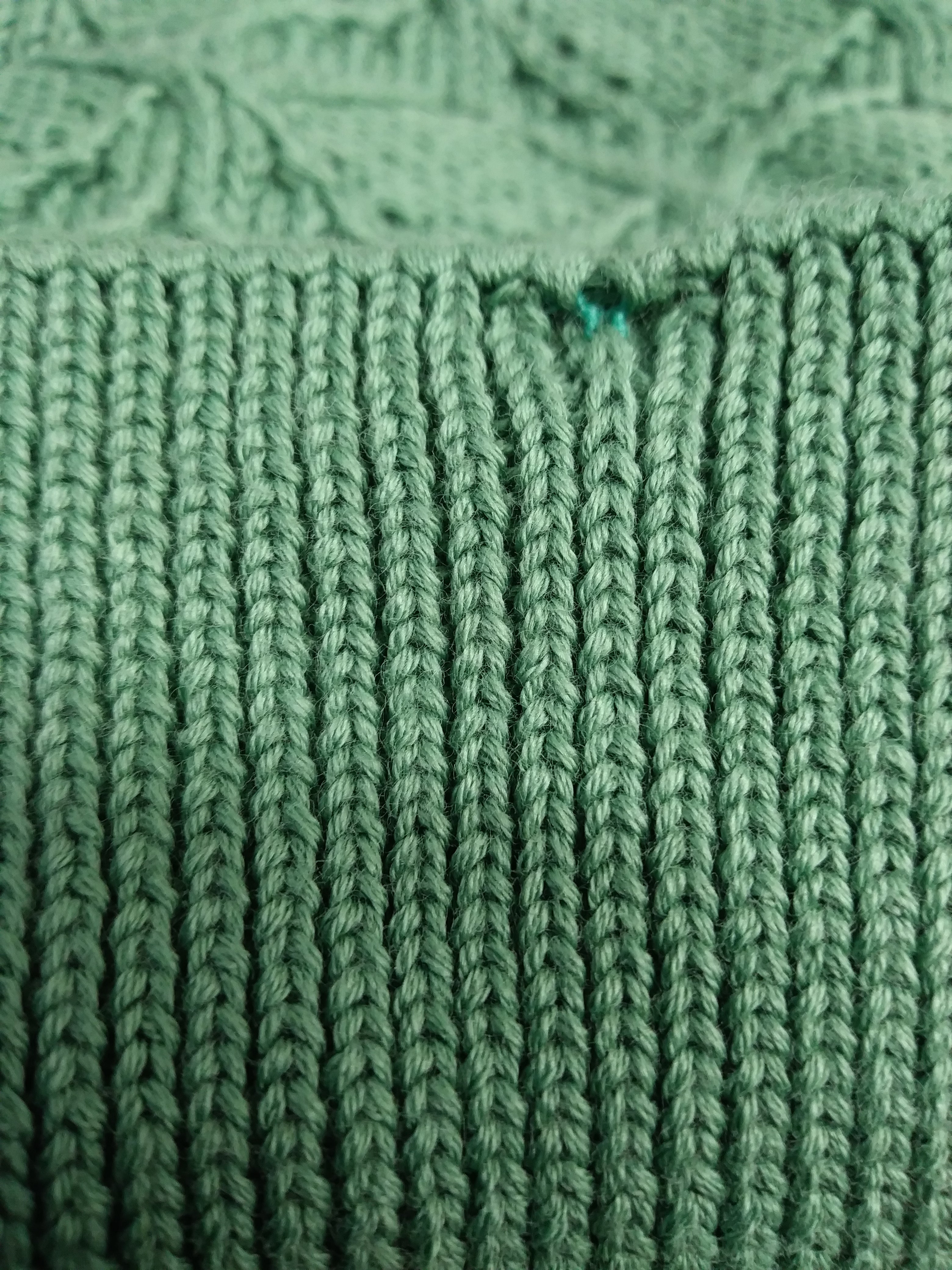 Archive Sale - Size S - Leah - Green Basket Knitted Cardigan