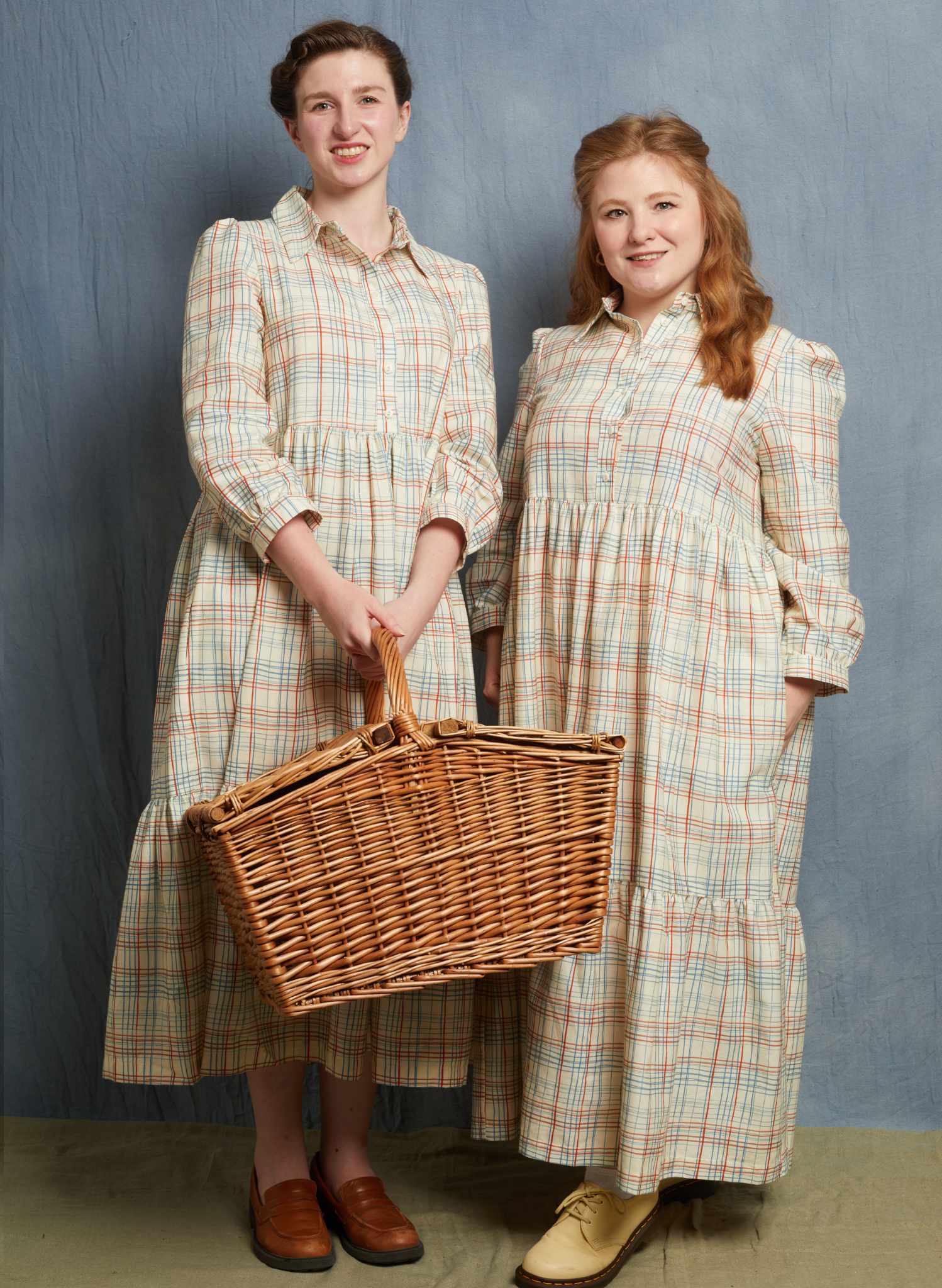 Tabatha Dress - Cream Folk Check