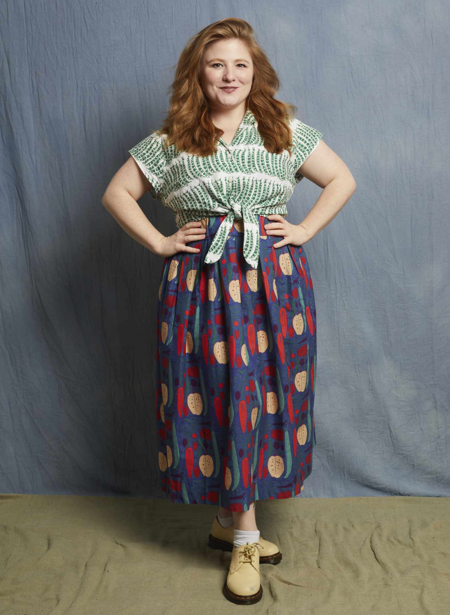 Florence Skirt - Navy Vegetables