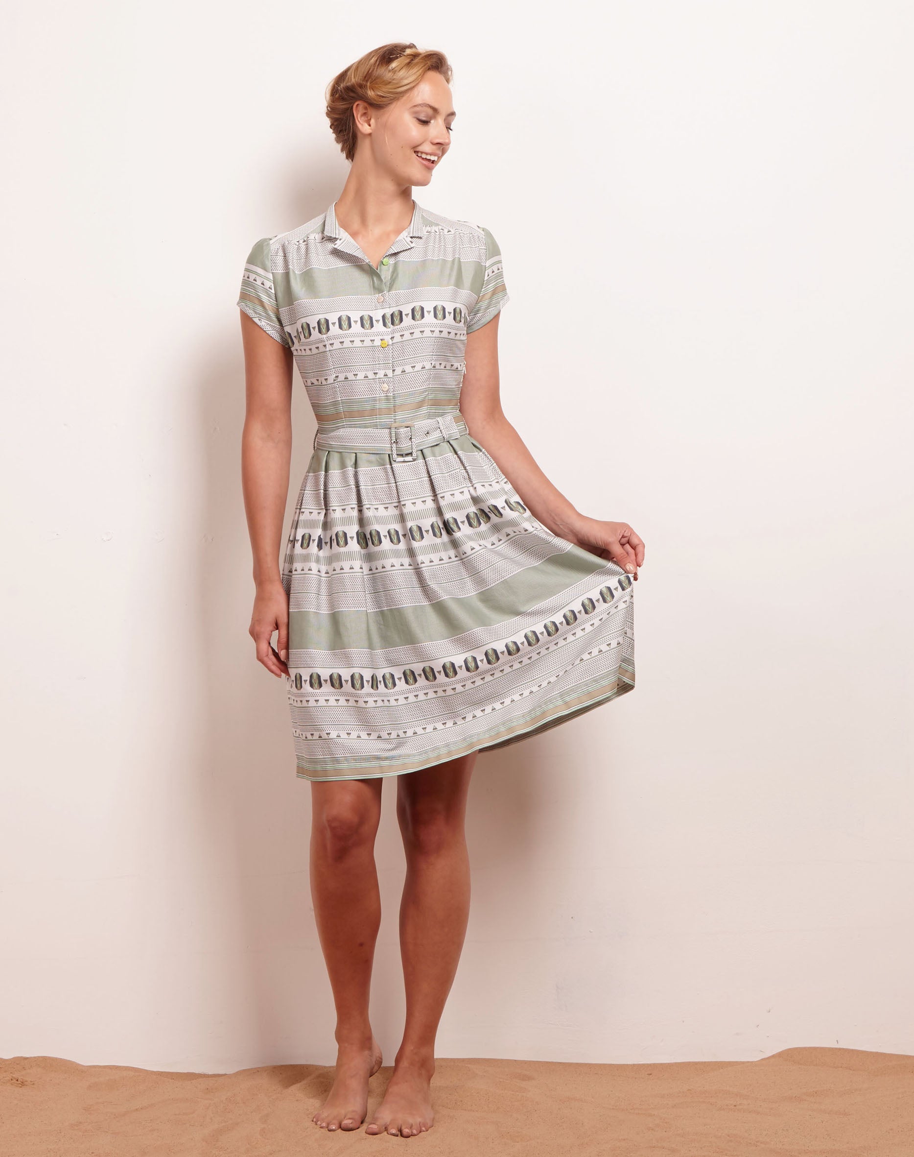 PRE LOVED - Louise Dress - Ivory Art Deco