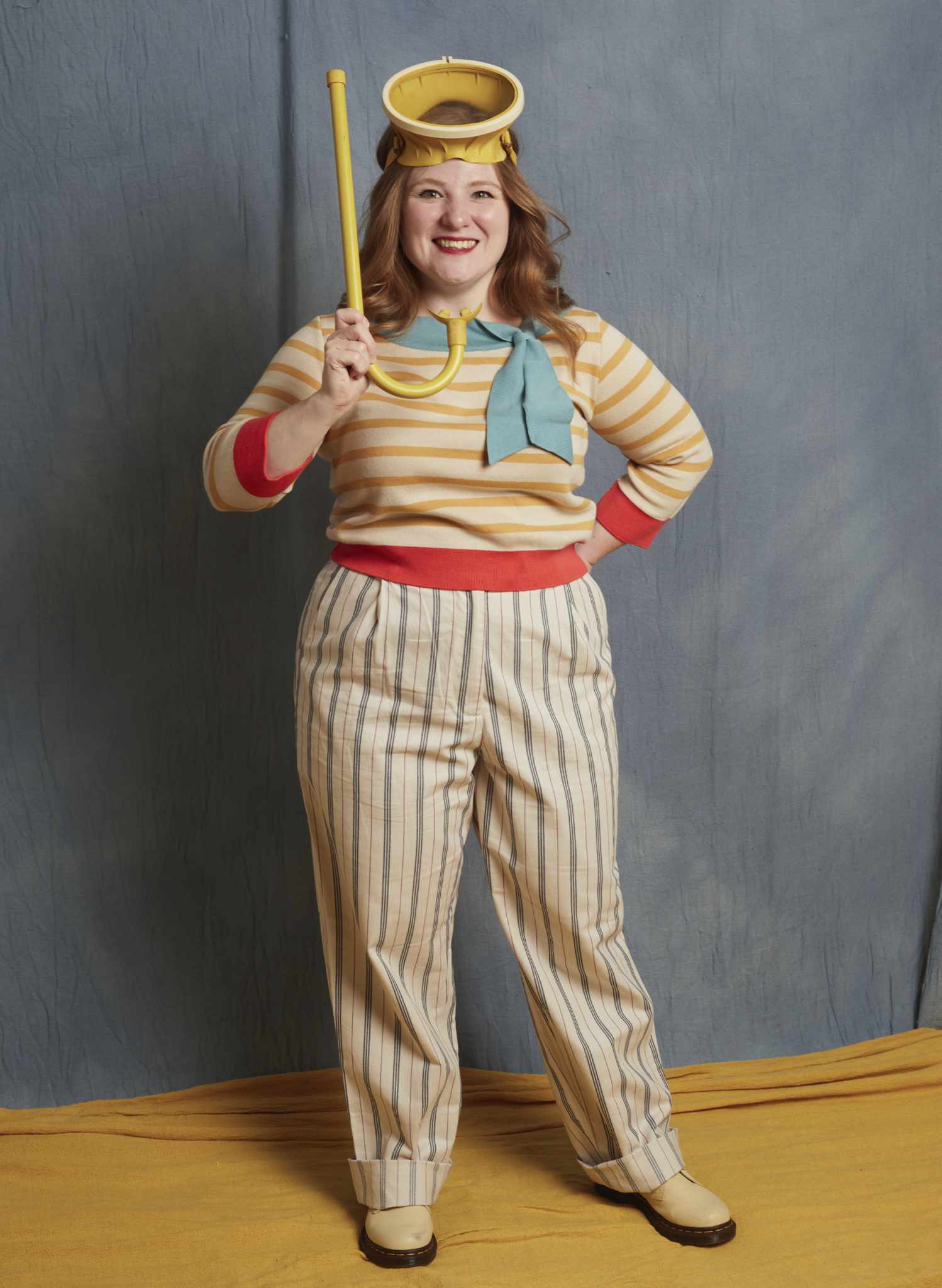 Amelie Top - Gold Stripe Knitted
