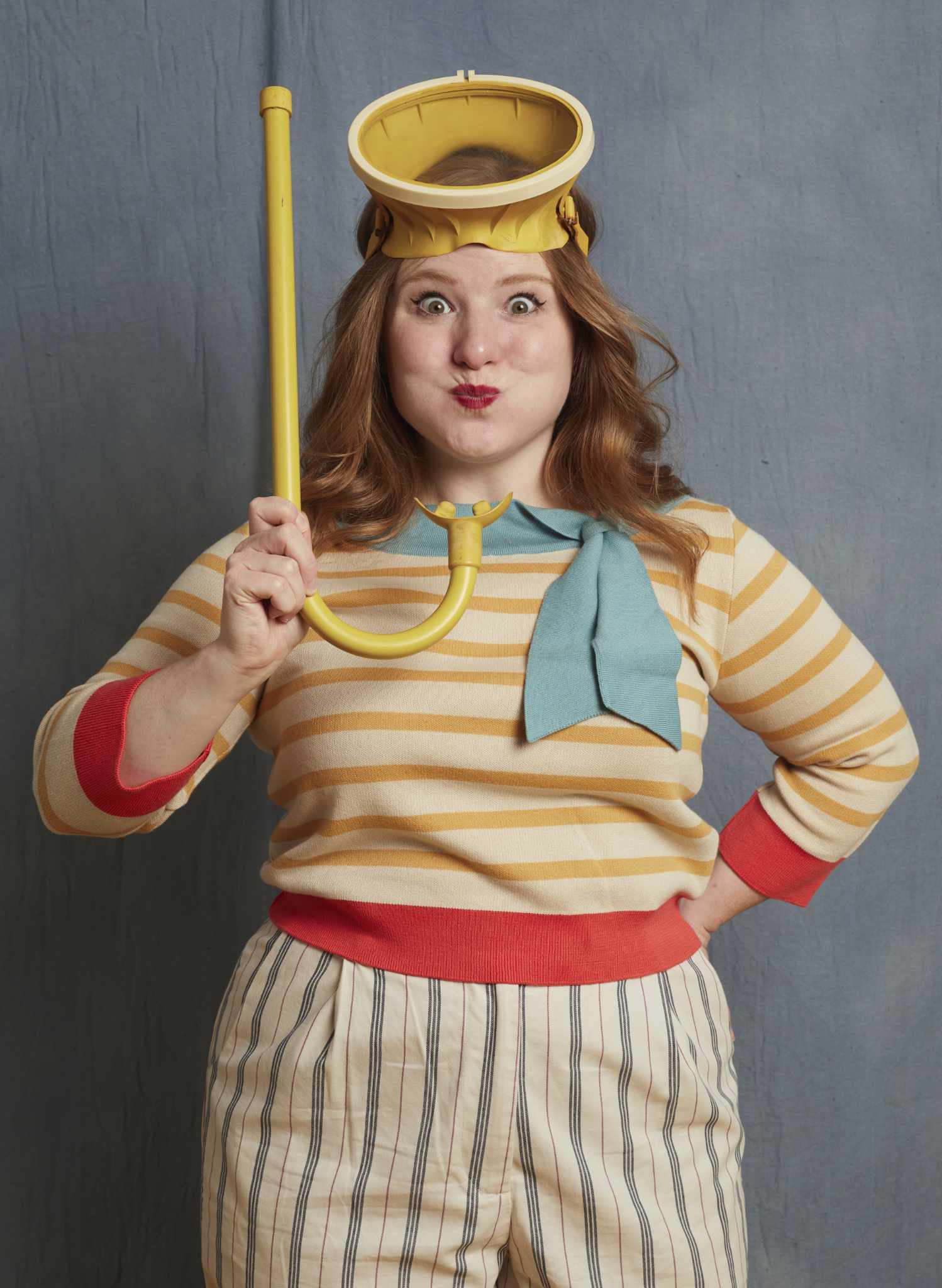 Amelie Top - Gold Stripe Knitted