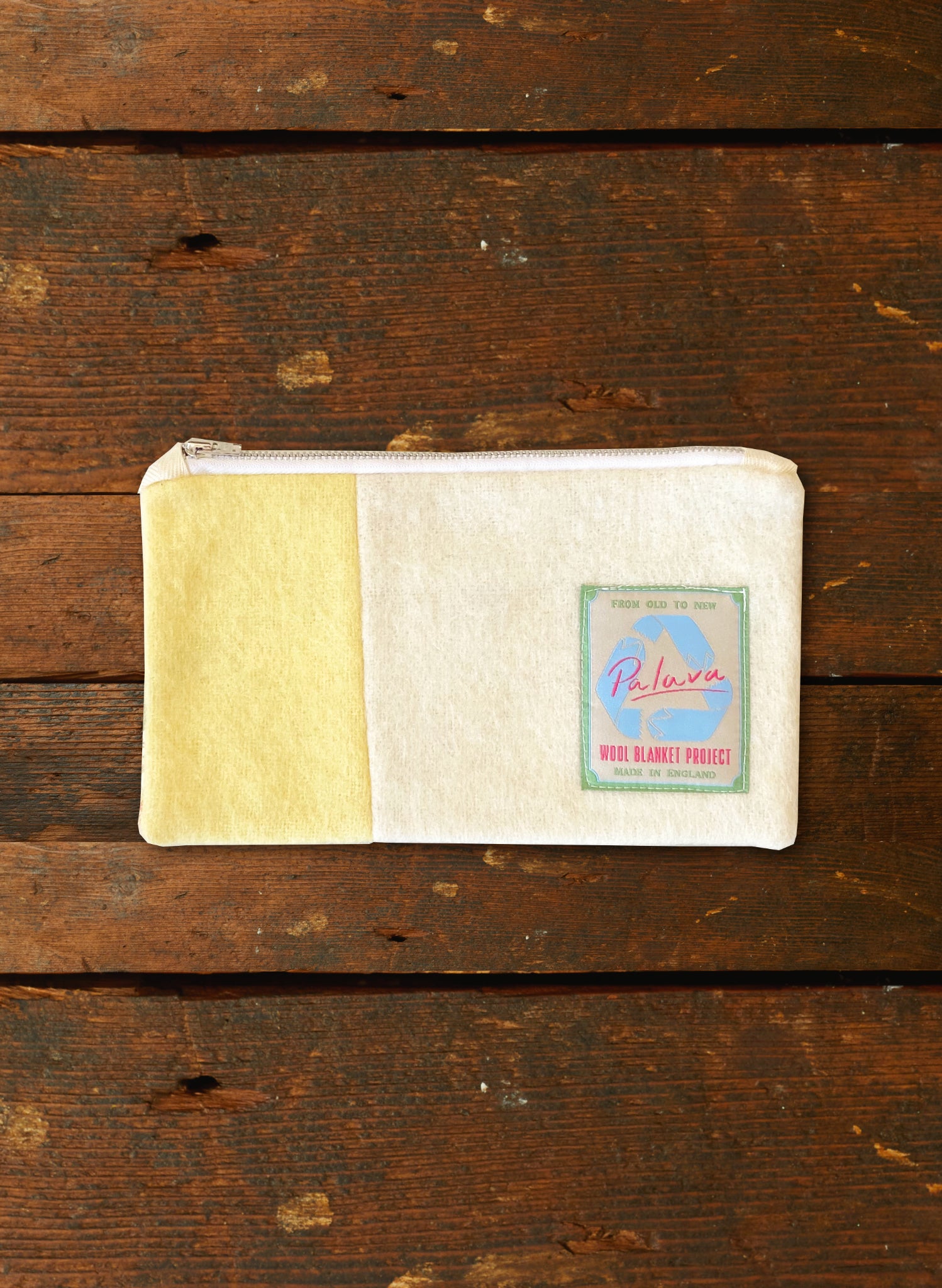 Zip Pouch- Medium - Cream Coral Reef