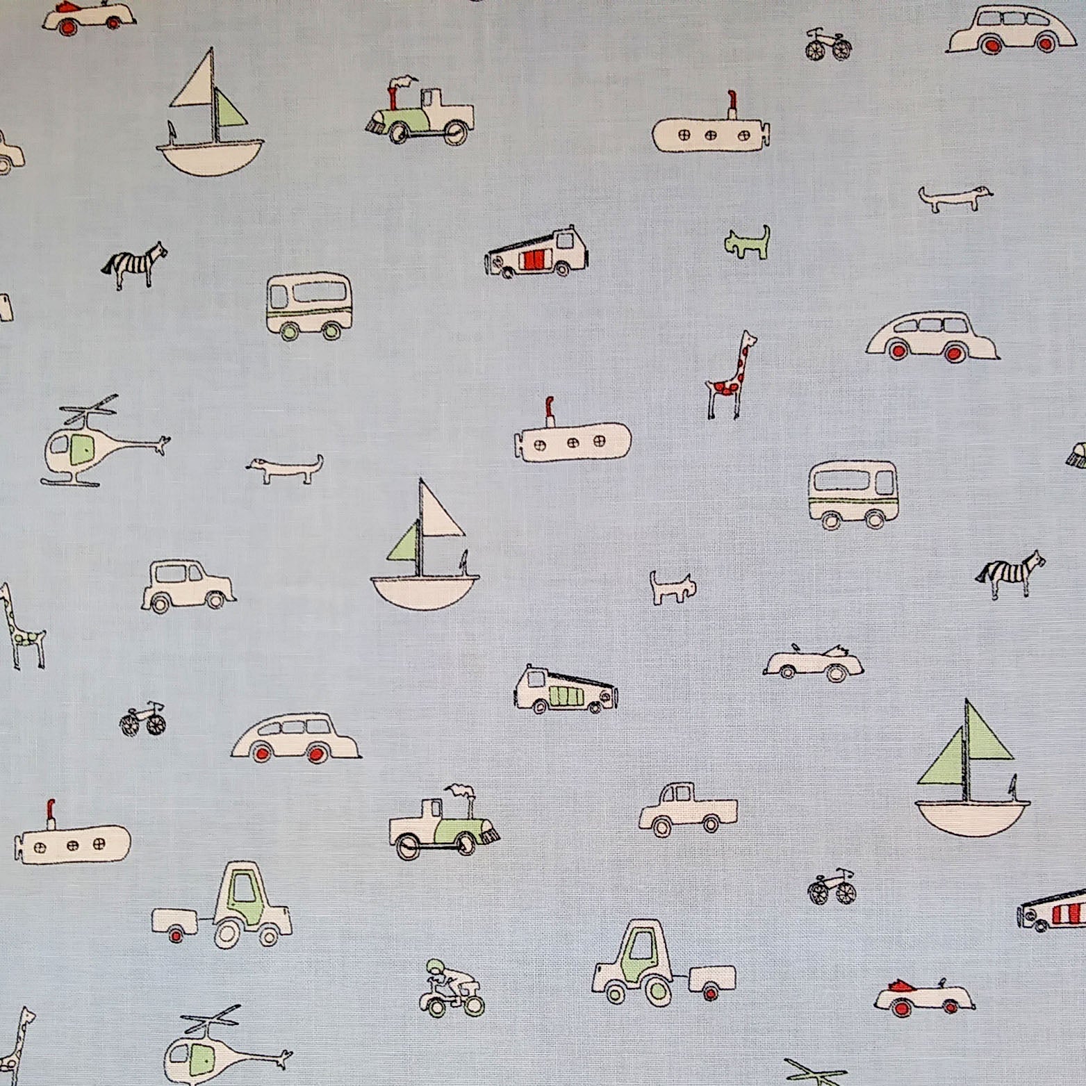 Fabric Remnant - Vehicle Print | 100% Cotton | Zero Waste
