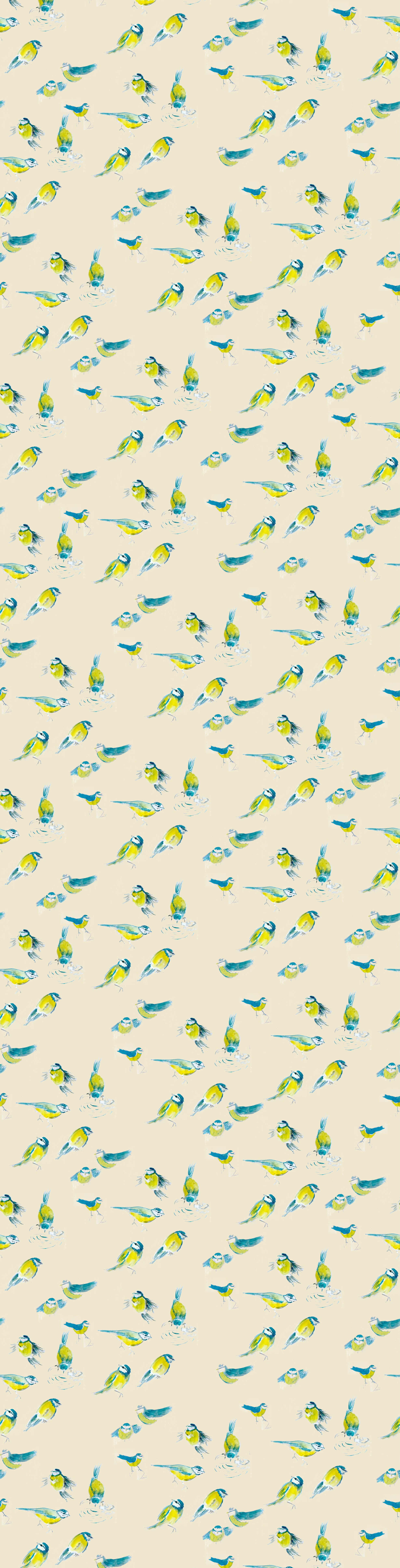 Remnant - 130cm x 148cm - Blue Tit - Sateen