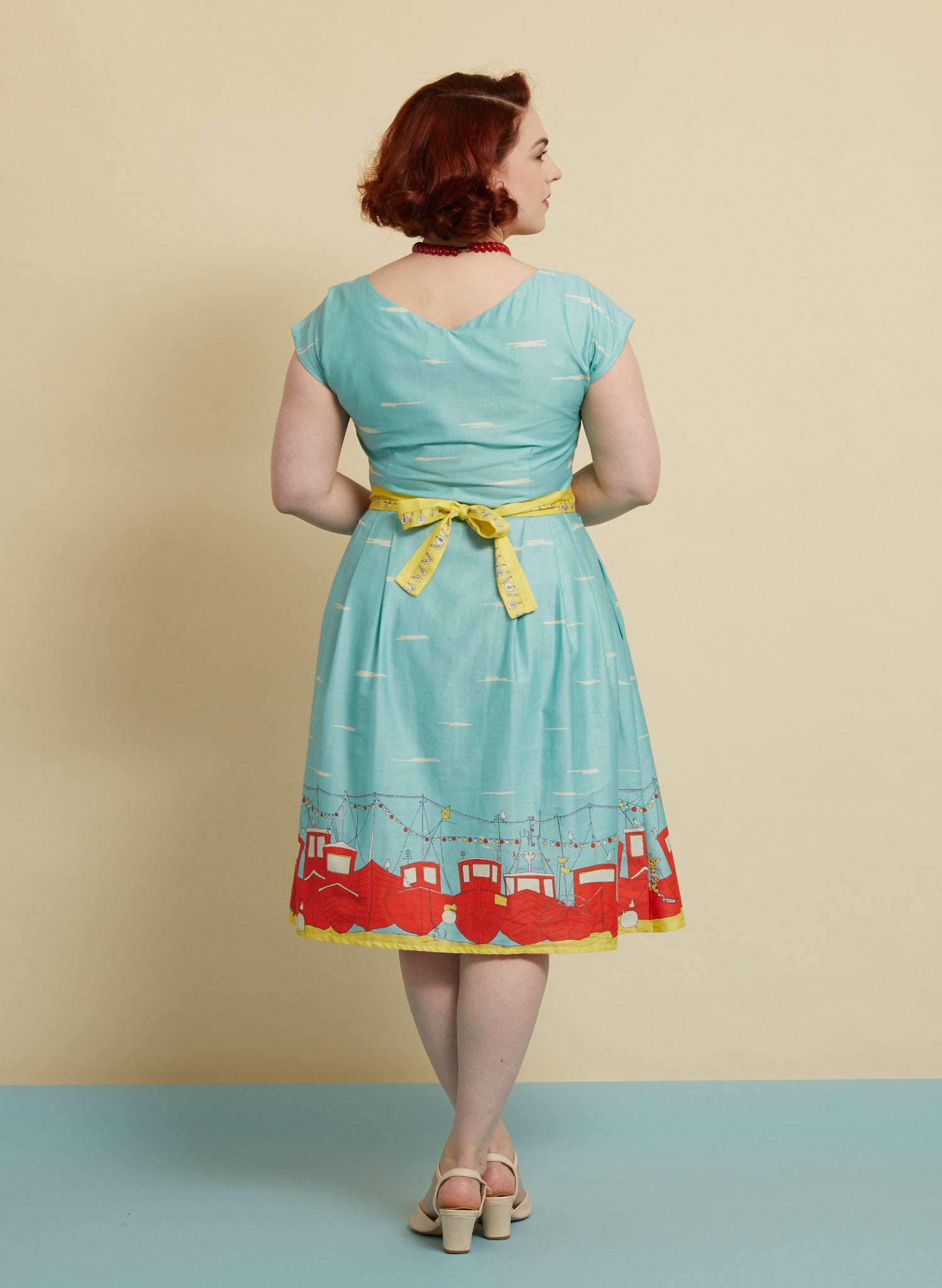 Beatrice Dress - Blue Boats