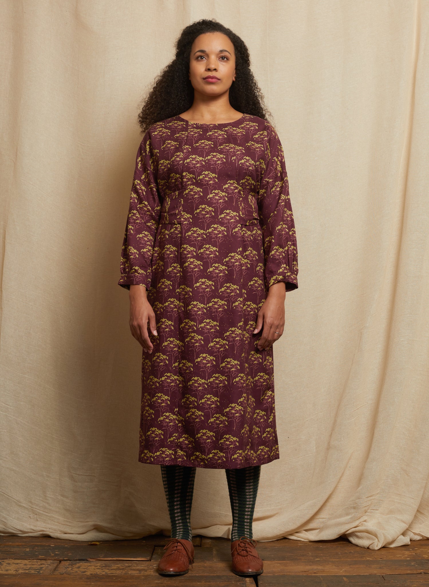 Beryl - Blackcurrant Tansy Dress