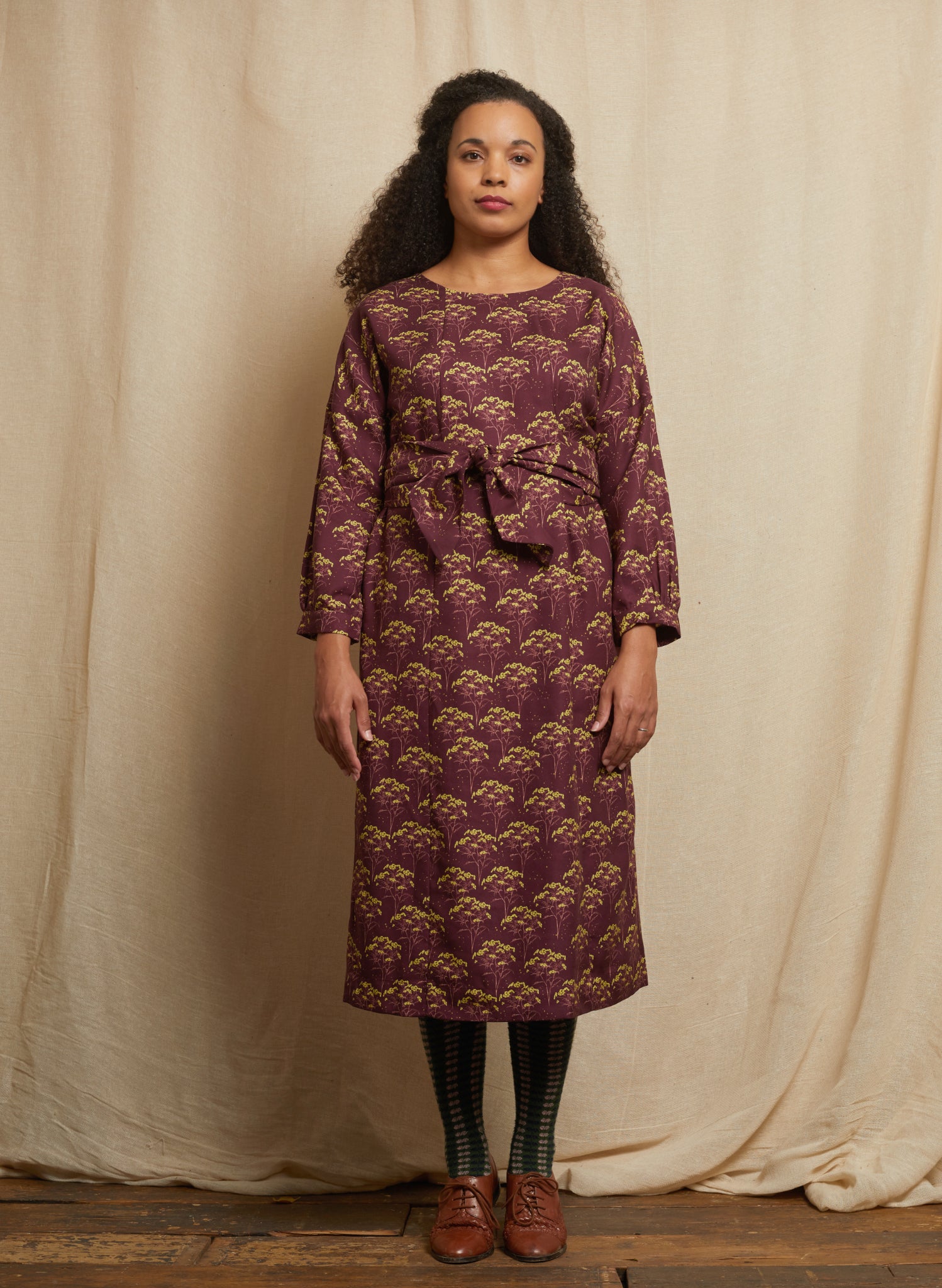 Beryl - Blackcurrant Tansy Dress
