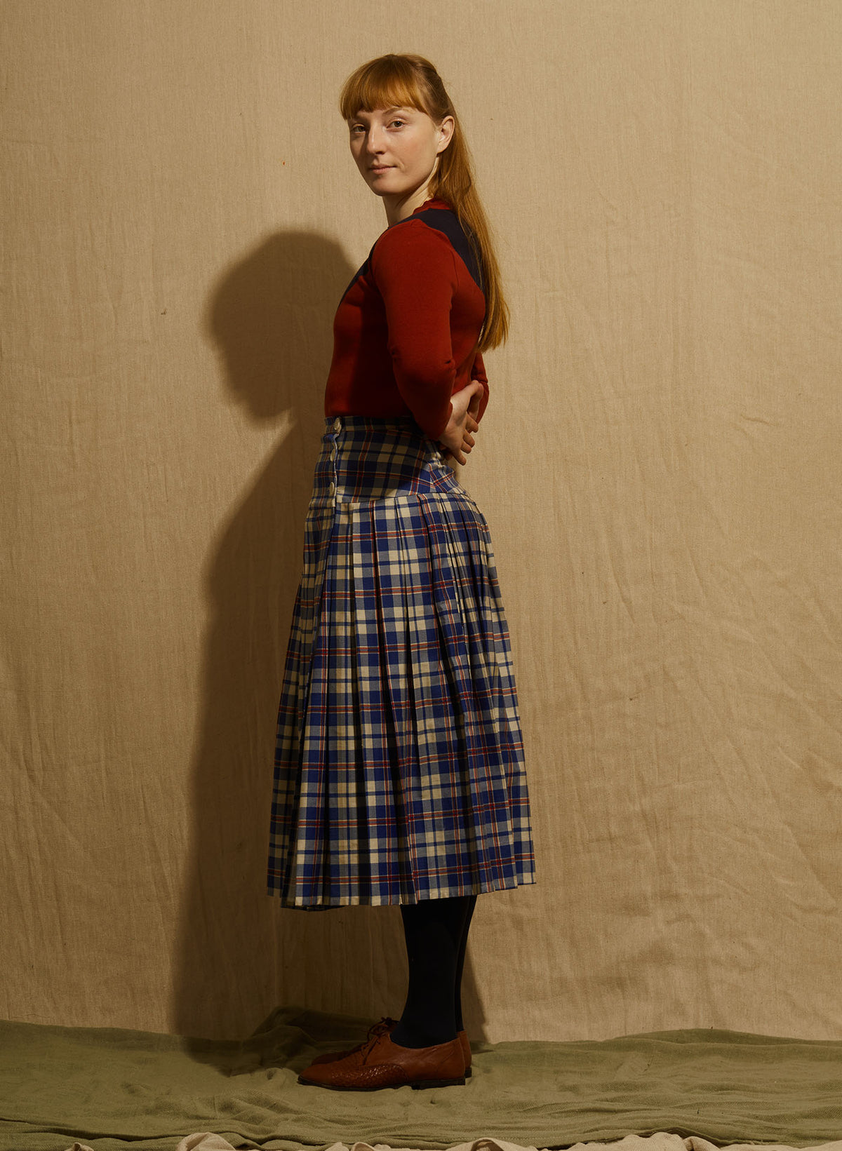 Kilt Skirt - Blue Check