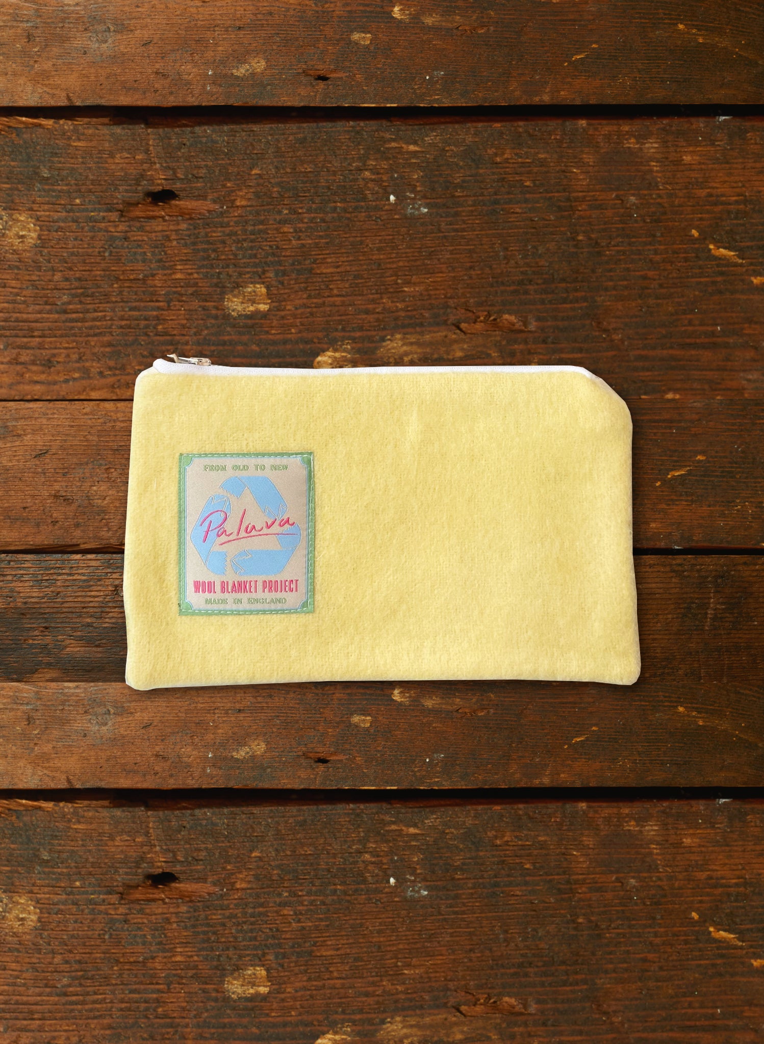 Zip Pouch- Medium - Cream Coral Reef