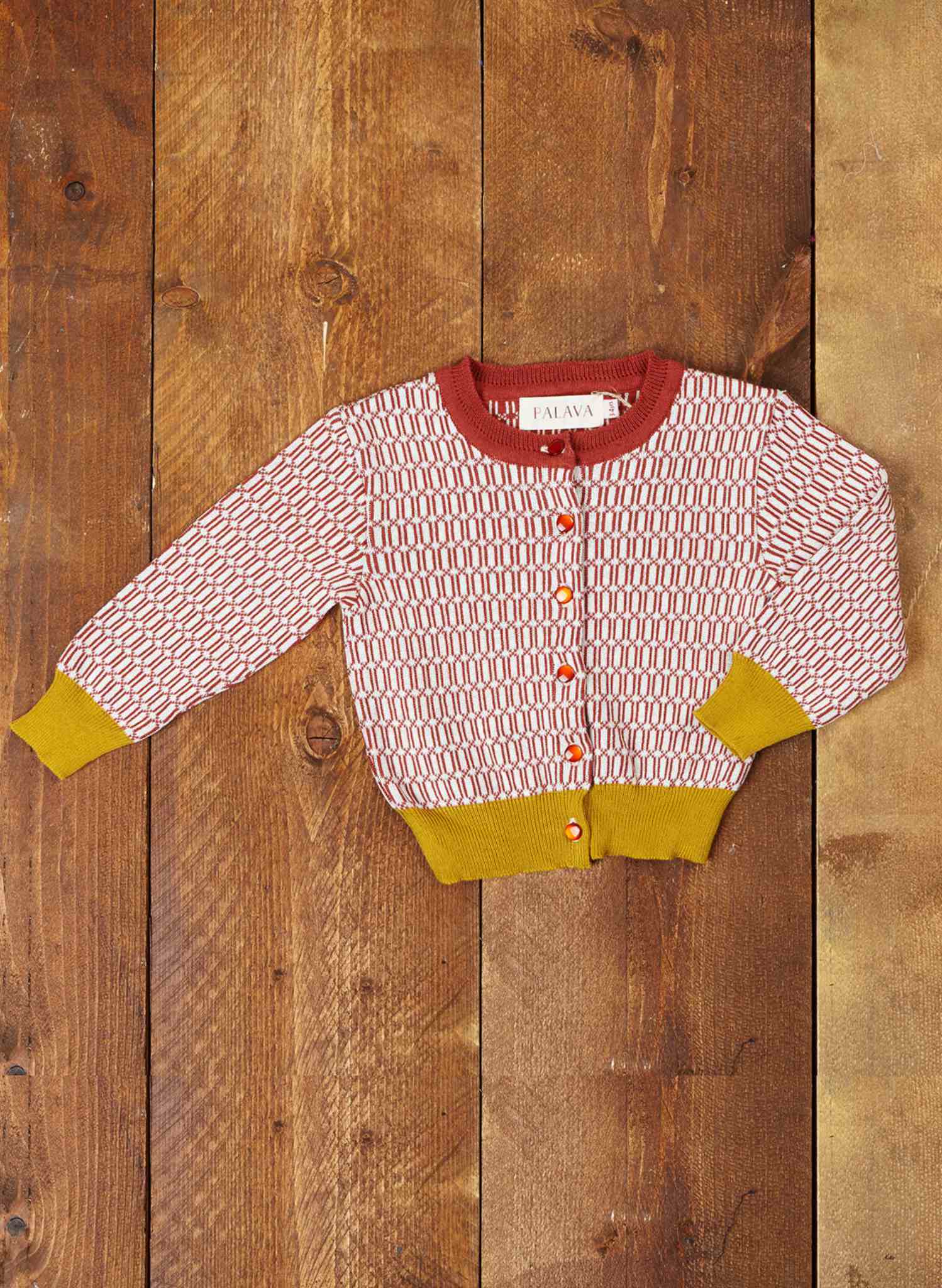 Children's Classic Cardigan - Geometric Knit