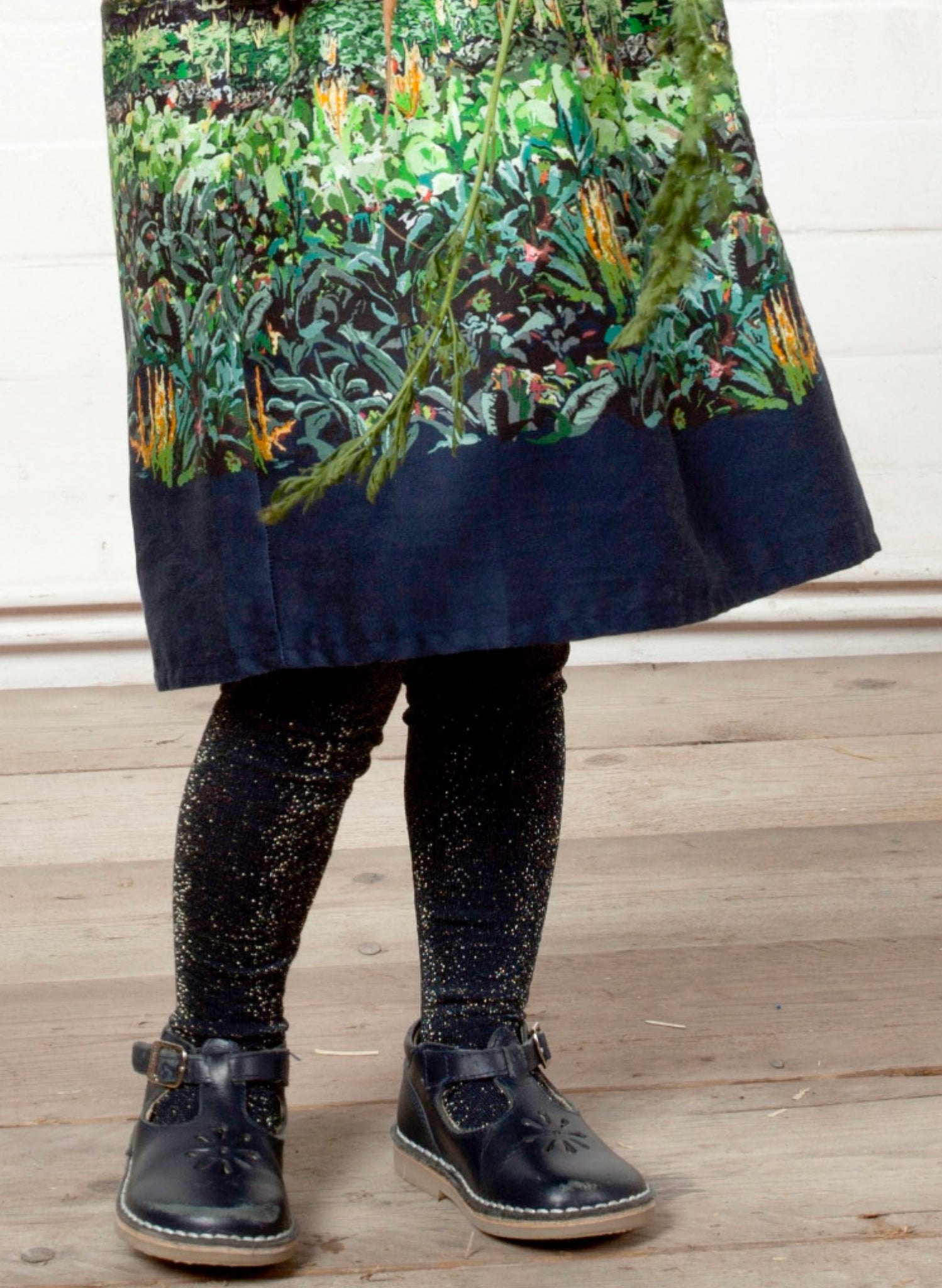 Children's Tights - Navy Lurex