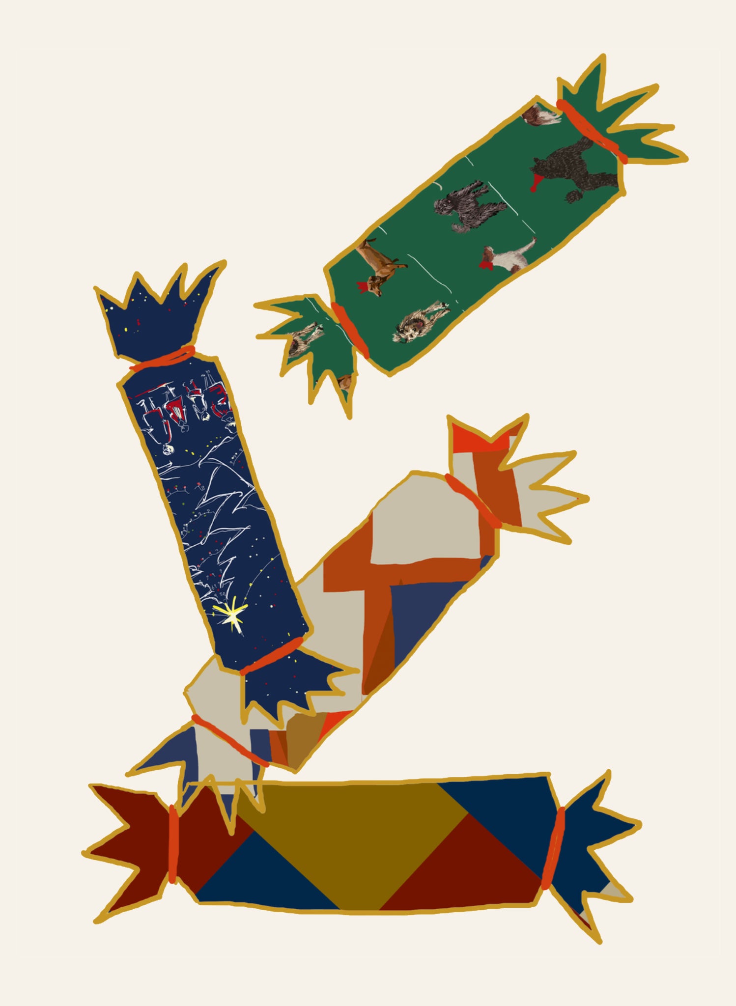 DIY Christmas Cracker - Navy Christmas Template