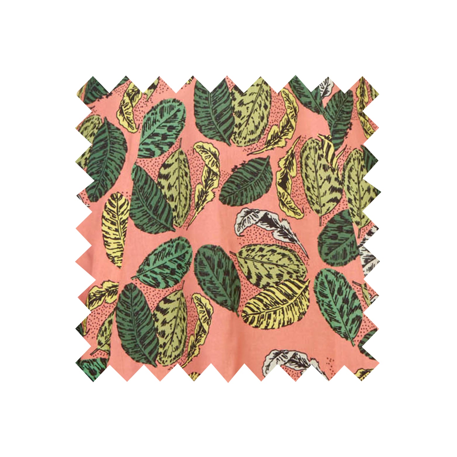 Remnant - 133x130cm - Coral Zebra Leaf - Tencel