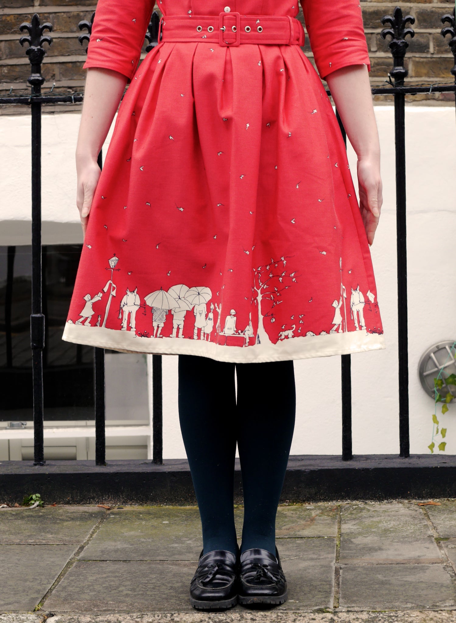 Cynthia - Red Aunt Eva Dress
