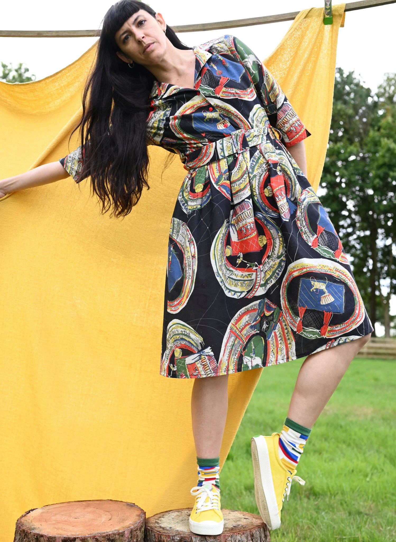 Cynthia Dress - Black Big Top