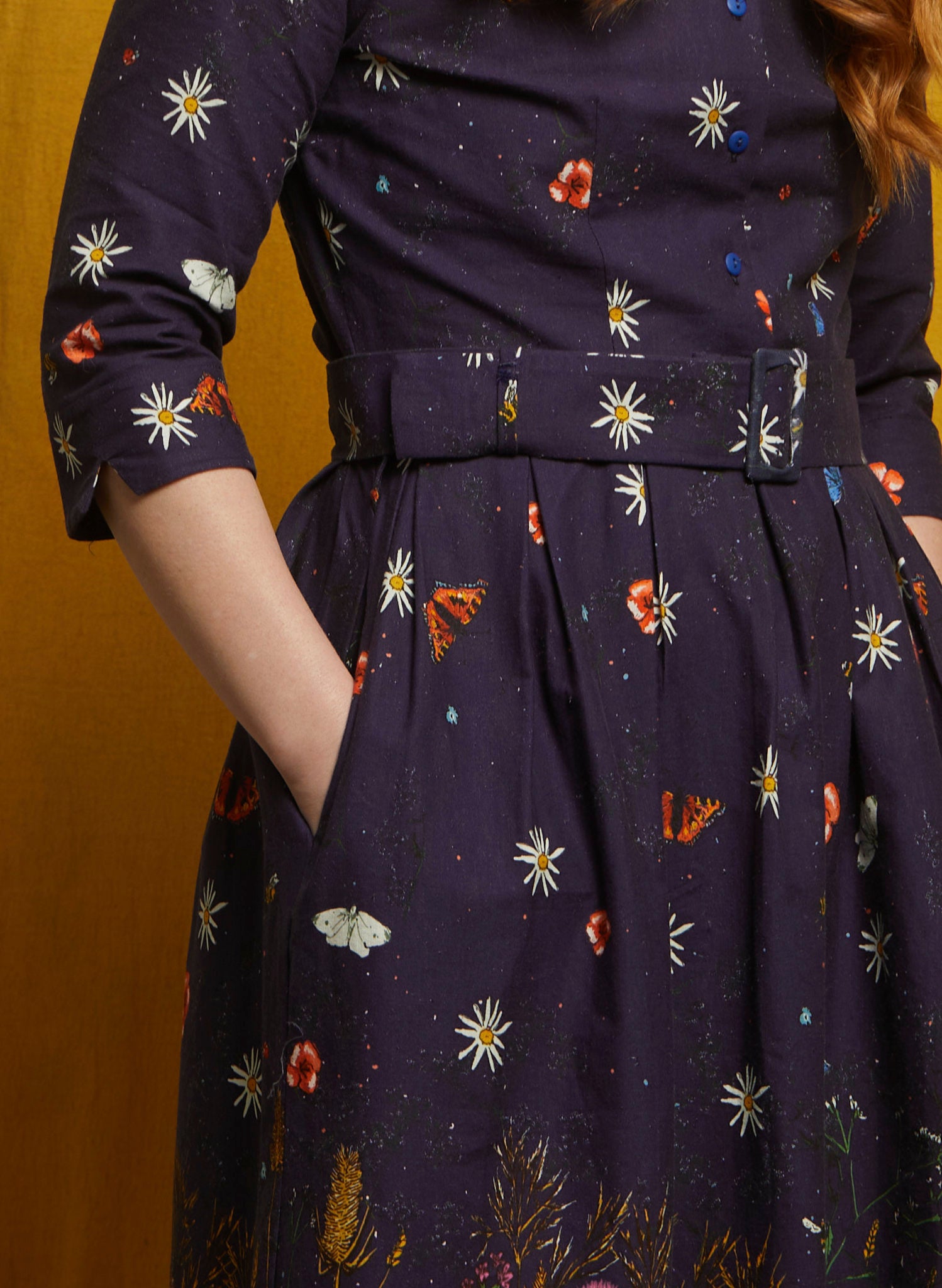 Cynthia Dress - Navy Cornfield