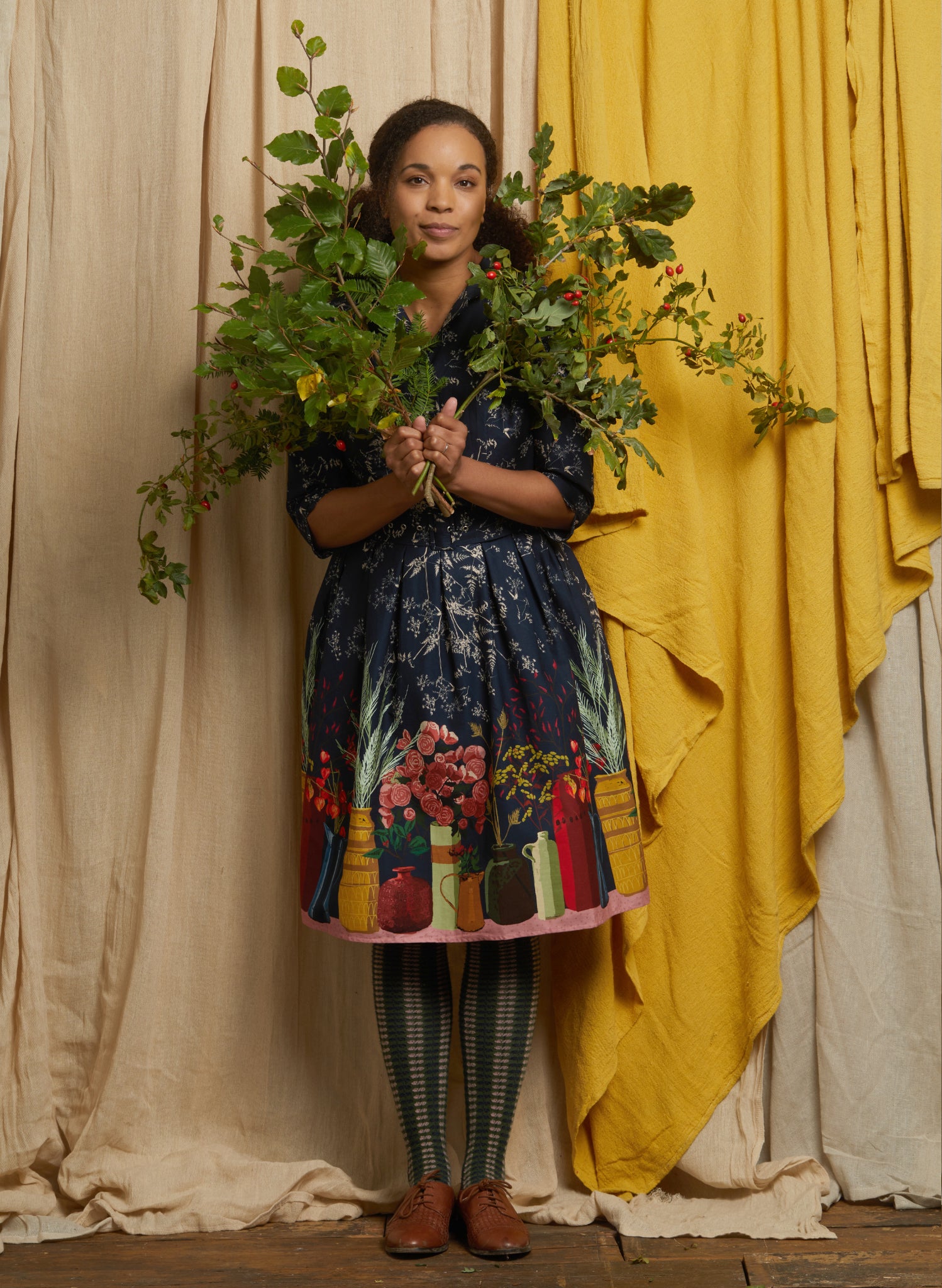 Cynthia - Navy Constance Spry Dress