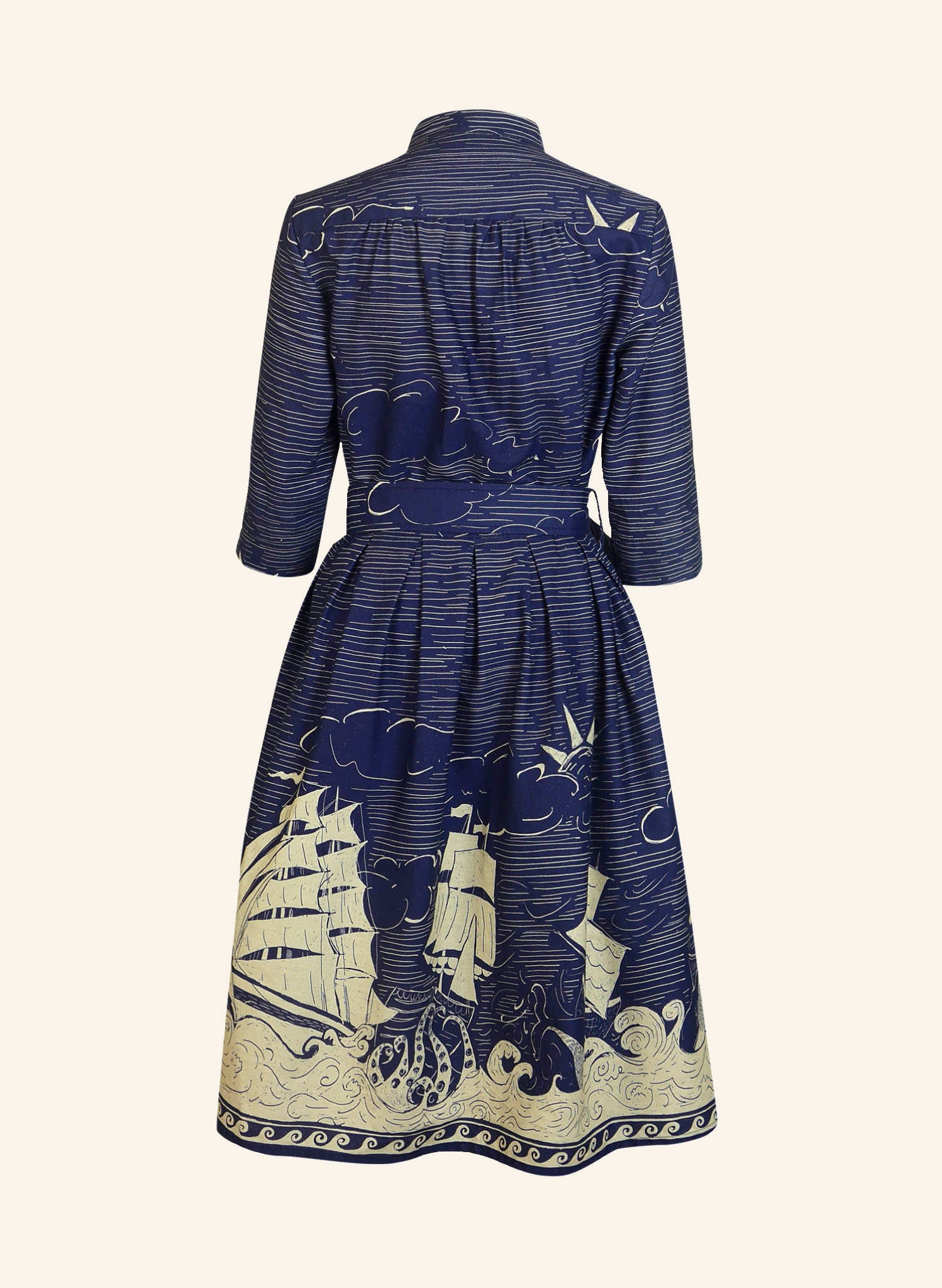 Cynthia - Navy Shipwreck Dress
