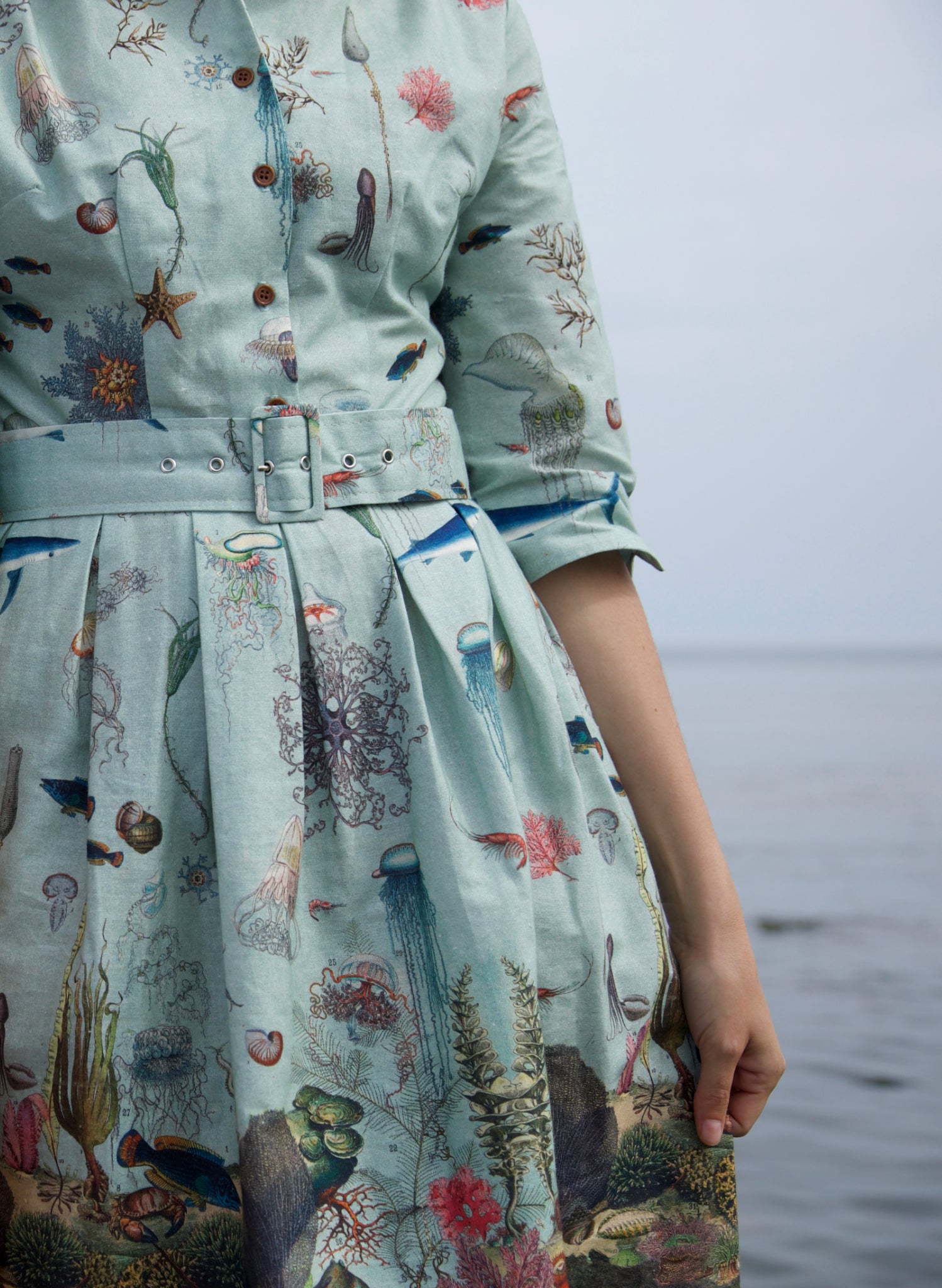 Cynthia Dress - Blue Ocean Jellyfish