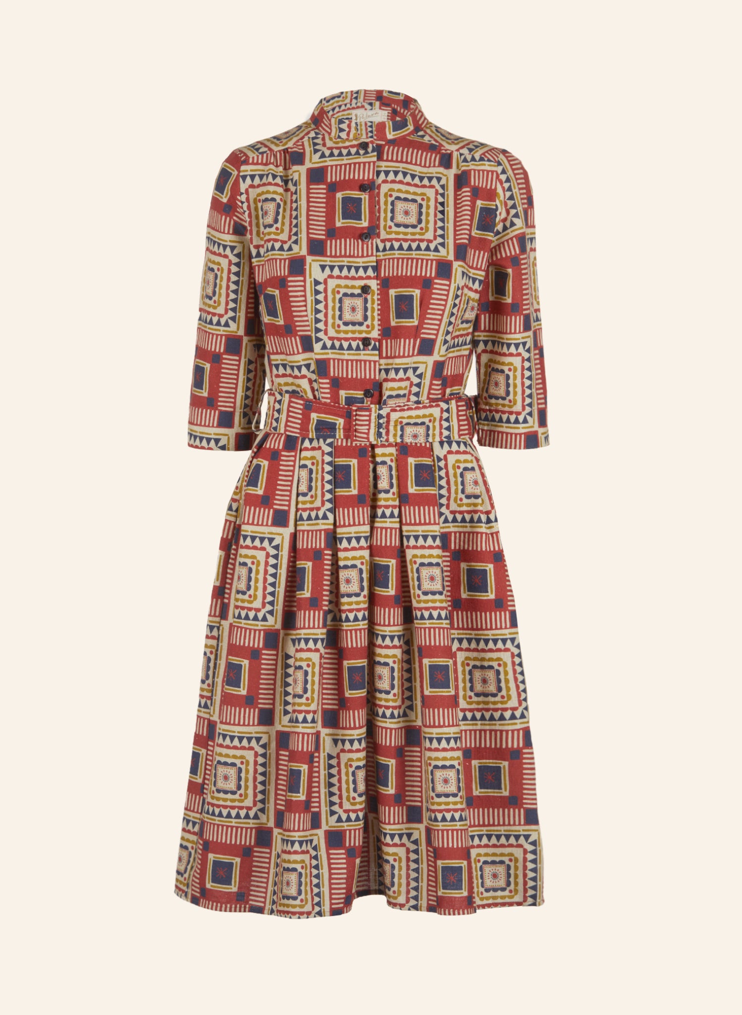 Cynthia - Red Quilt Dress