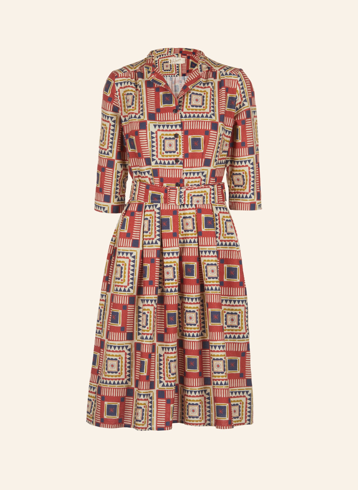 Cynthia - Red Quilt Dress