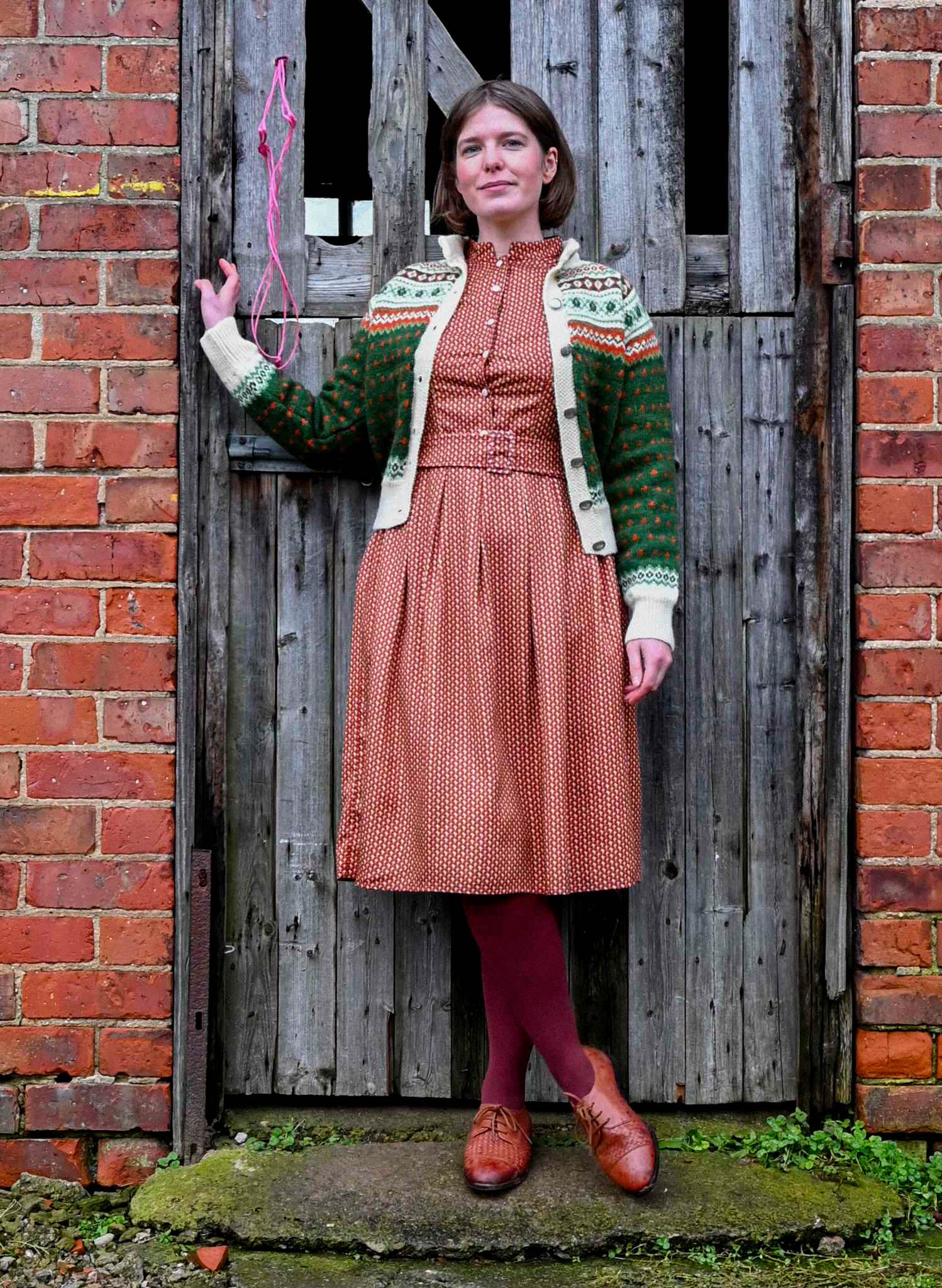 Heritage - 100% British Wool Cardigan - Molly Green