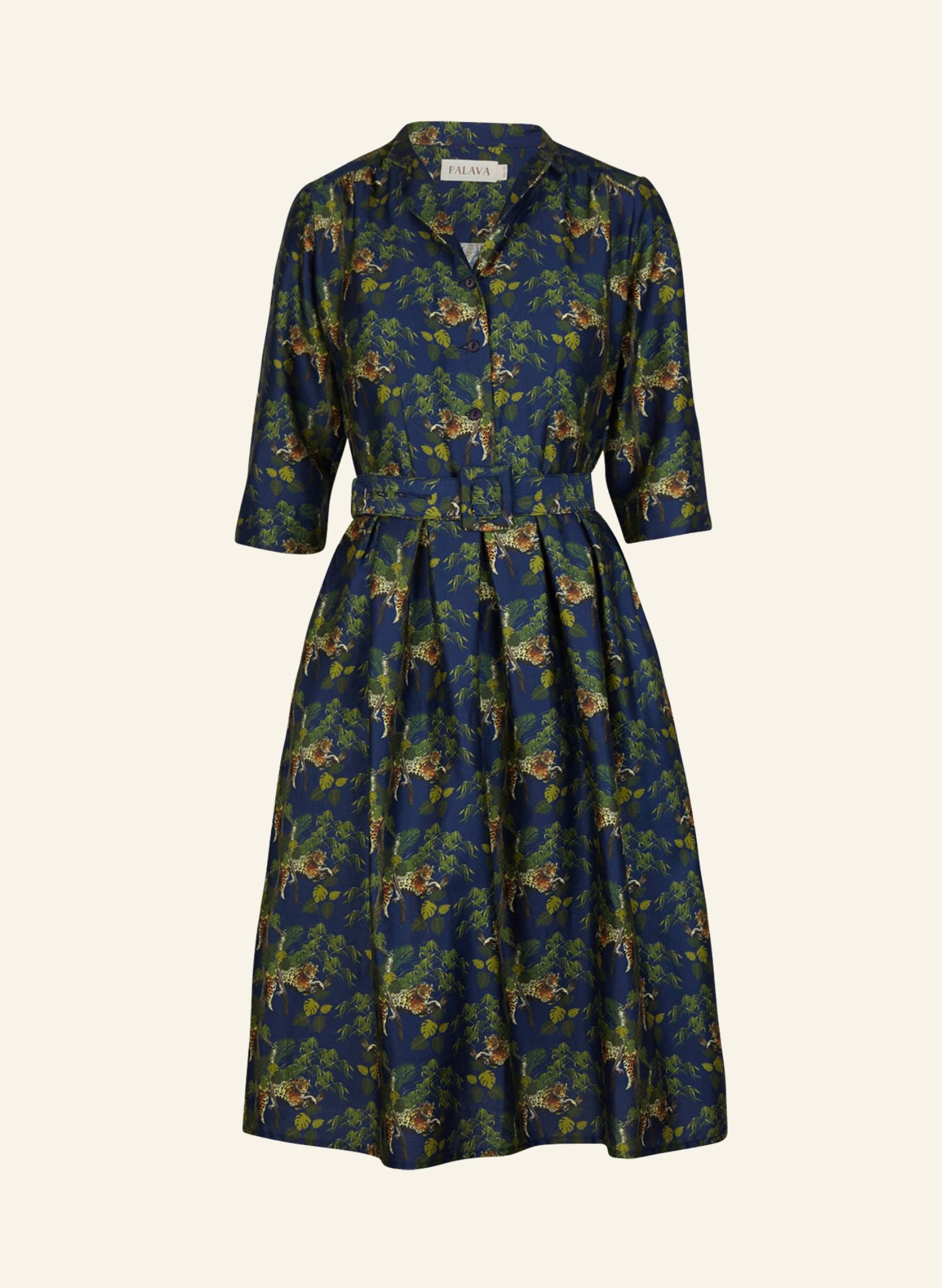 Archive Sale - Size 10 - Cynthia Dress - Navy Leopards