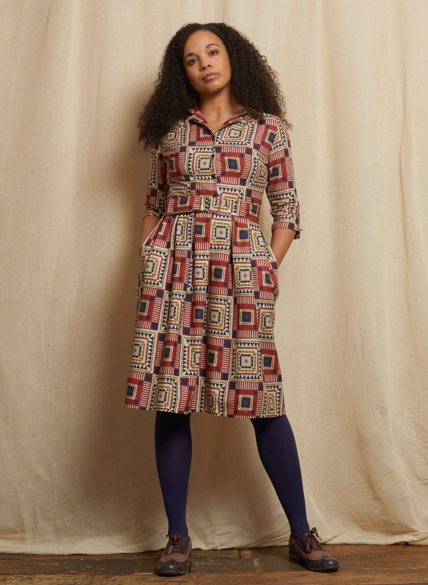 Cynthia - Red Quilt Dress