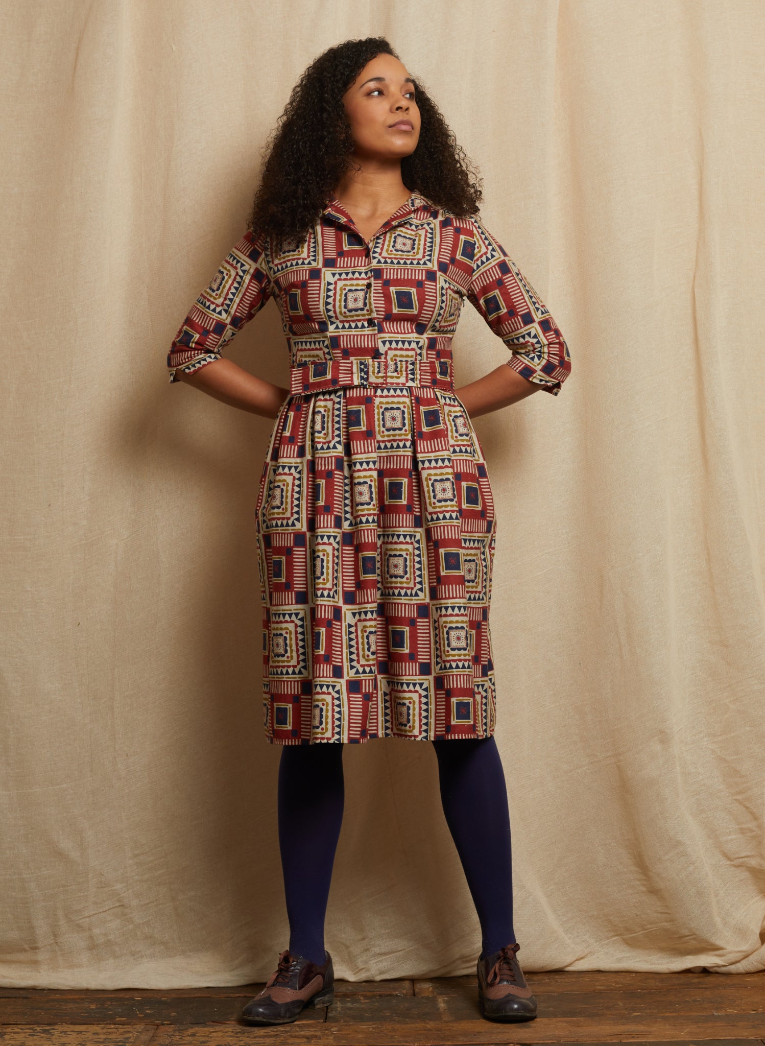 Cynthia - Red Quilt Dress