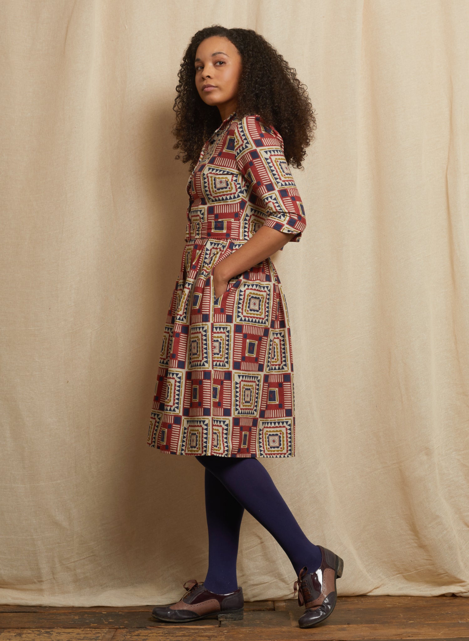 Cynthia - Red Quilt Dress