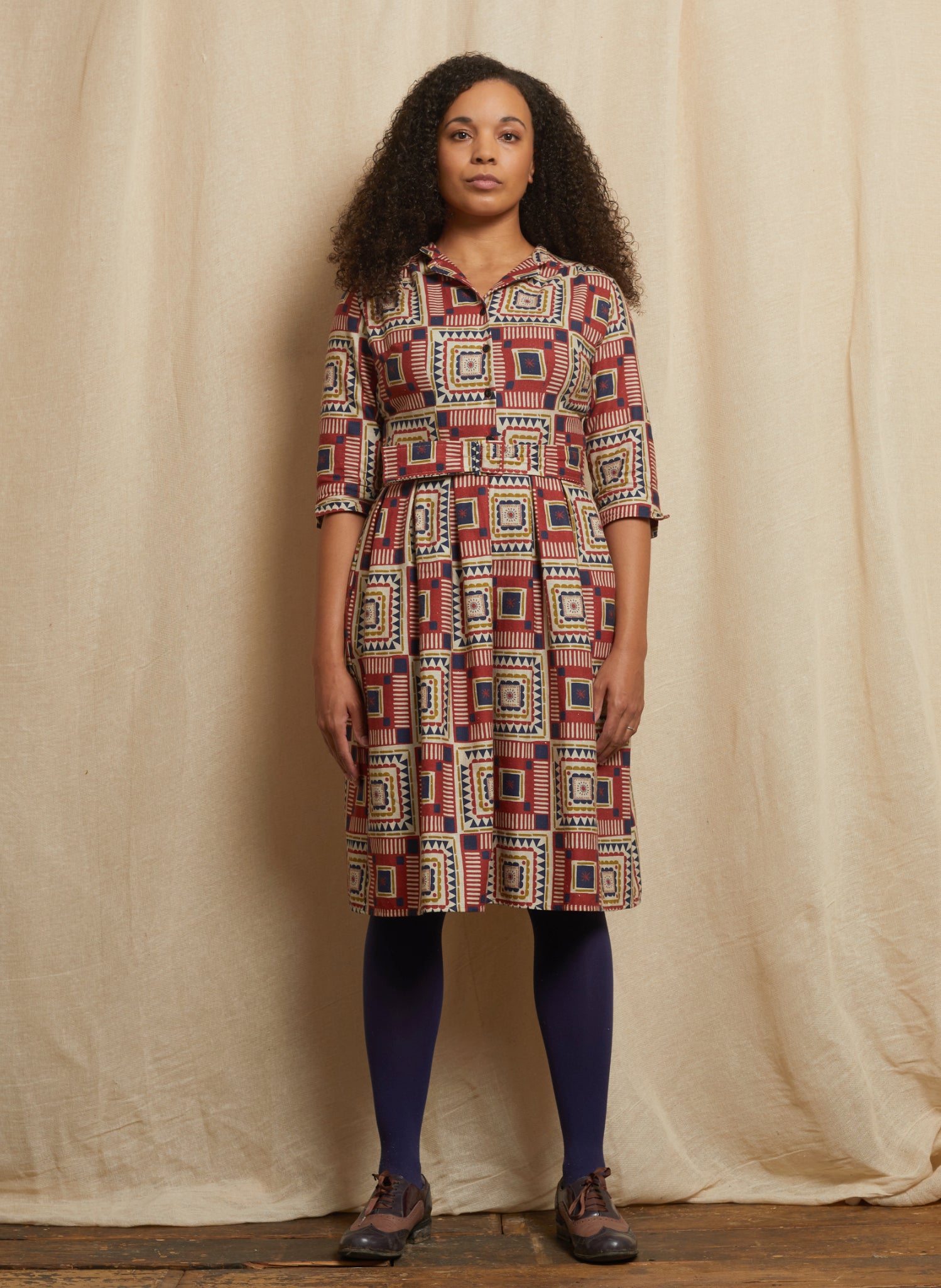 Cynthia - Red Quilt Dress