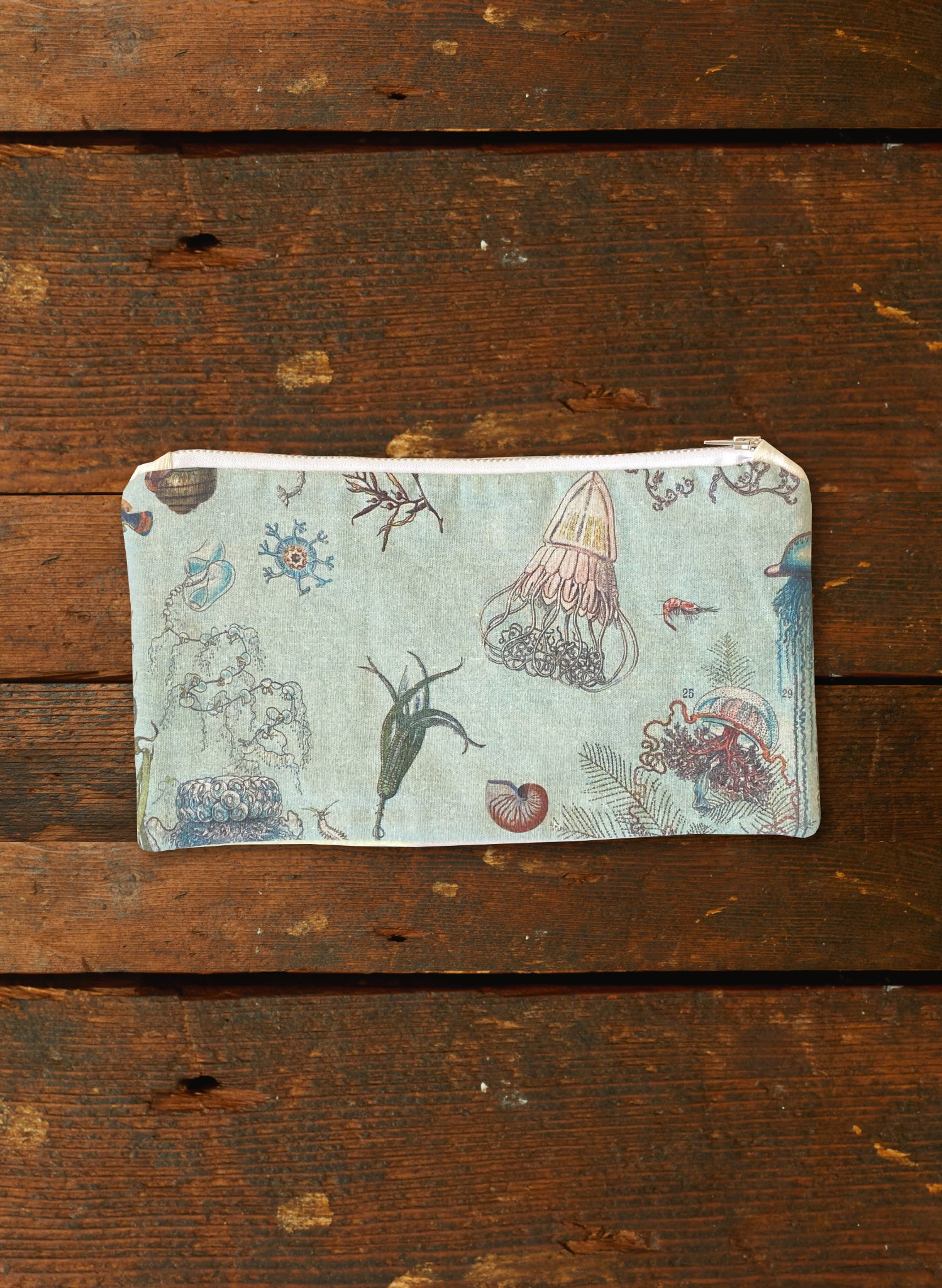 Zip Pouch- Medium - Ocean Jelly Fish