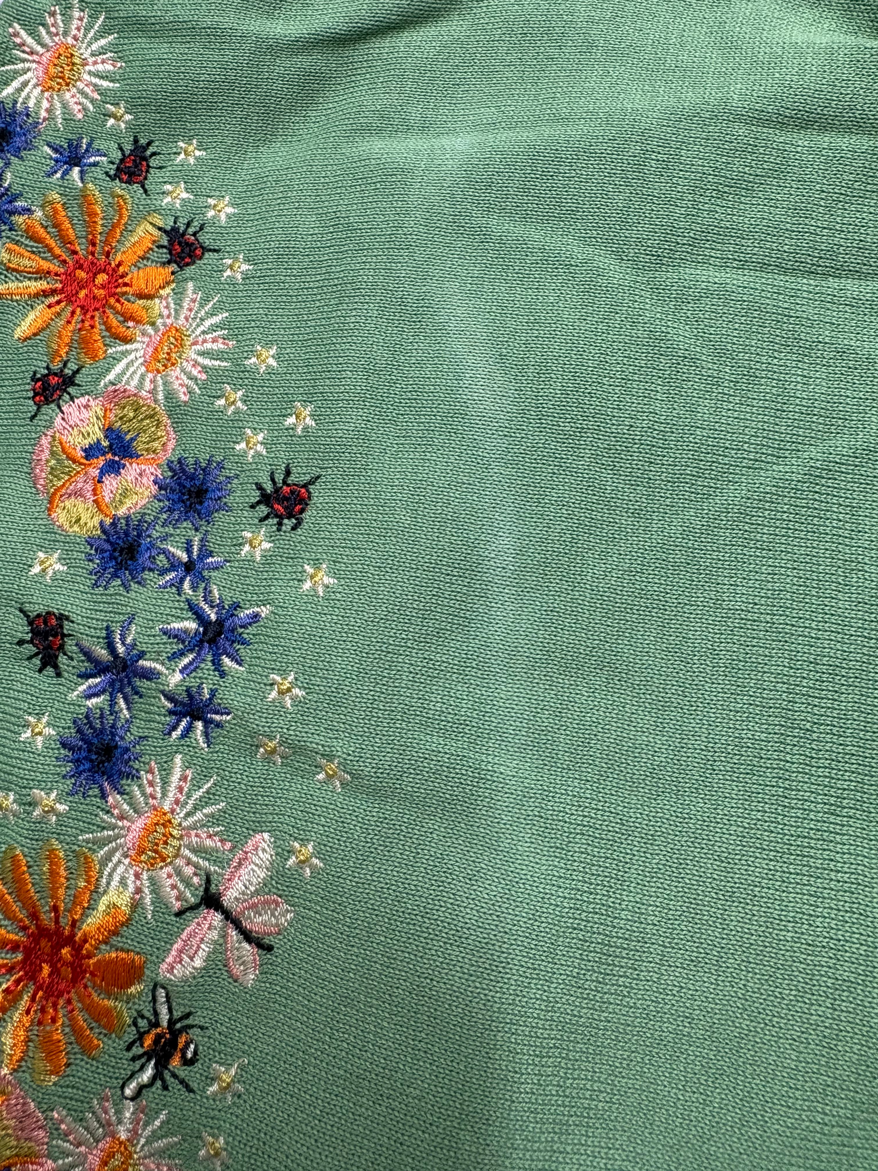 Archive Sale - Vera Cardigan - Green Edible Flowers