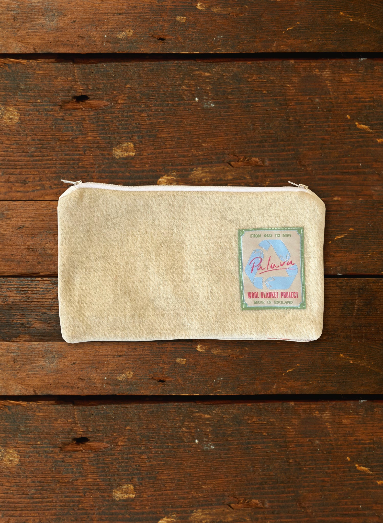 Zip Pouch- Medium - Ivory Coral Migration