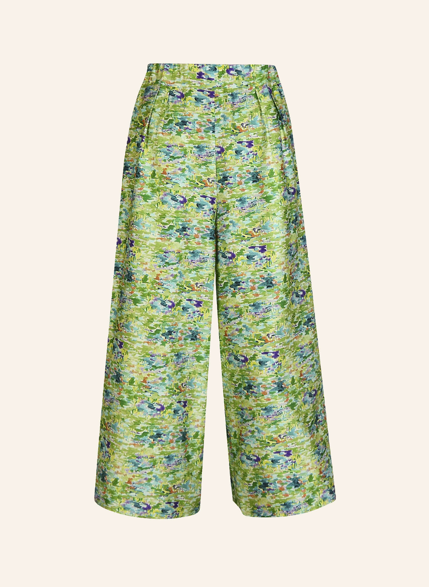 Archive Sale - Edith Culotte Trousers - Green Reflections