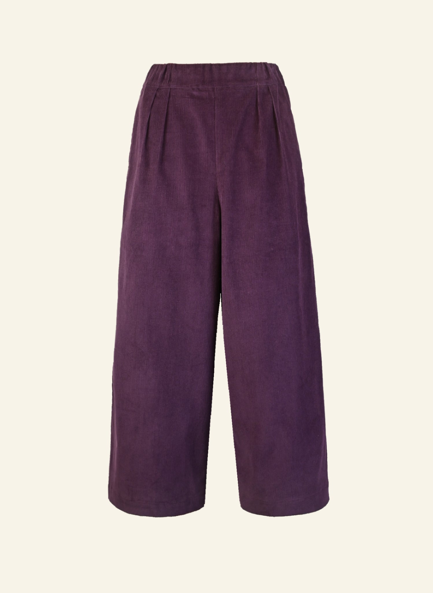 Edith - Plum Needlecord Trousers
