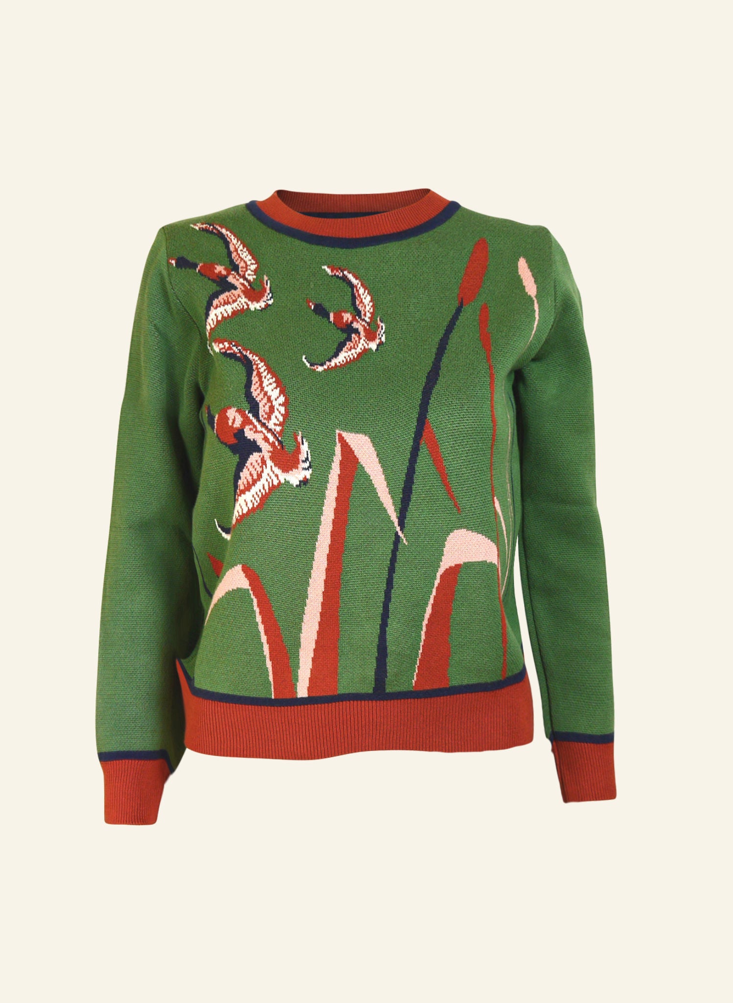 Archive Sale - Size -S - Esther - Green Flying Ducks
