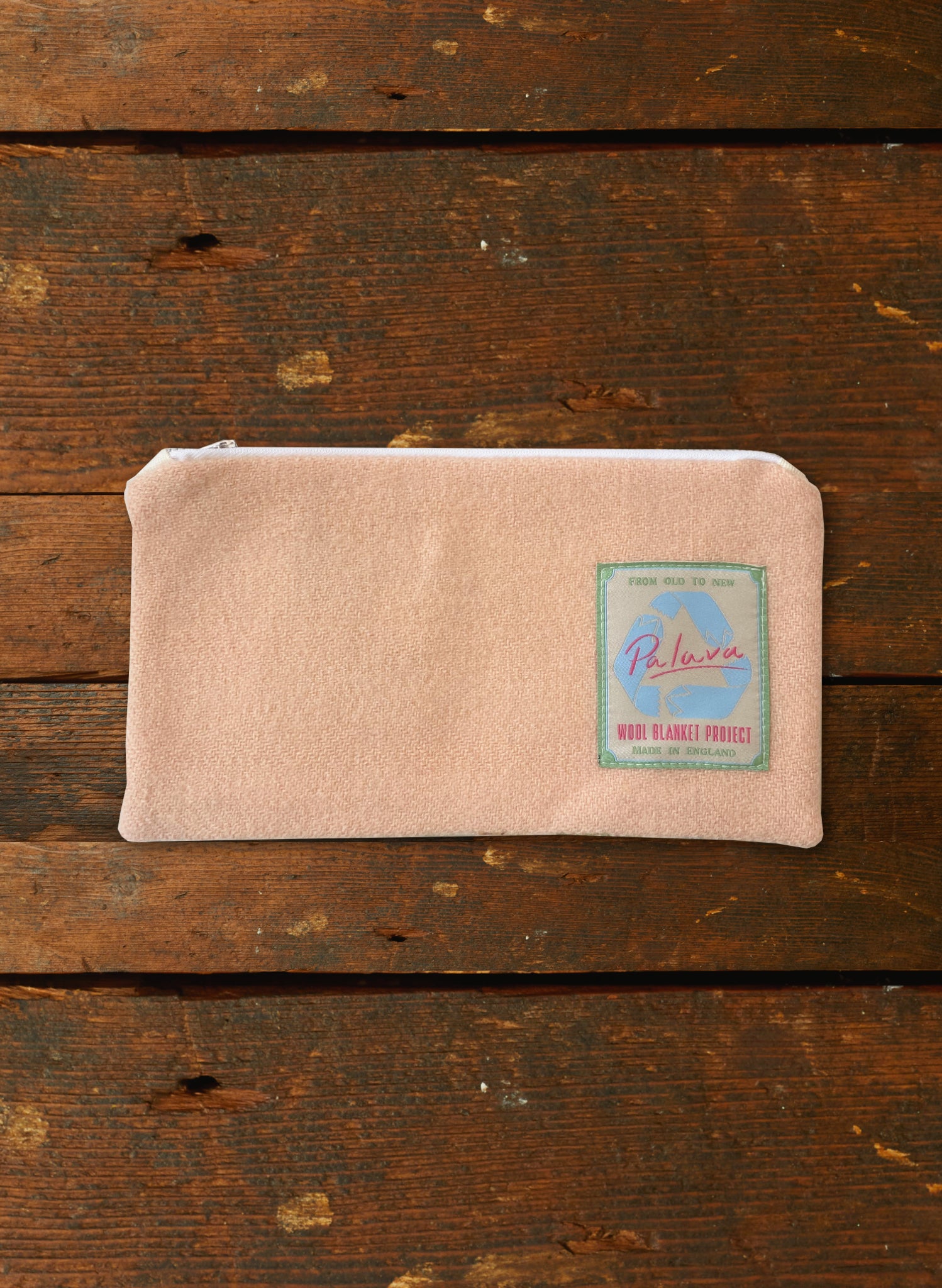 Zip Pouch- Medium - Cream Coral Reef