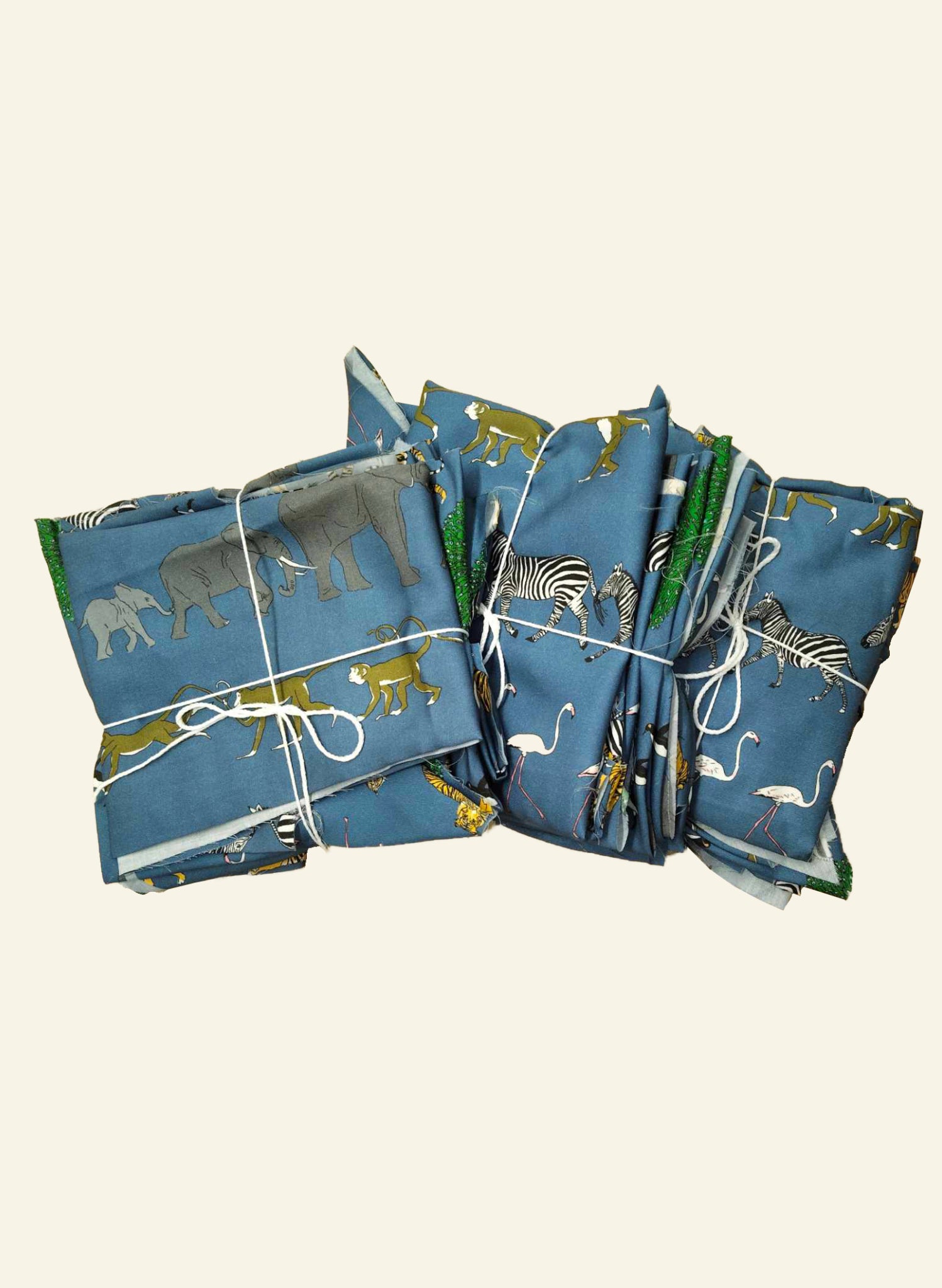 Fabric Bundle - Blue Walking Zoo