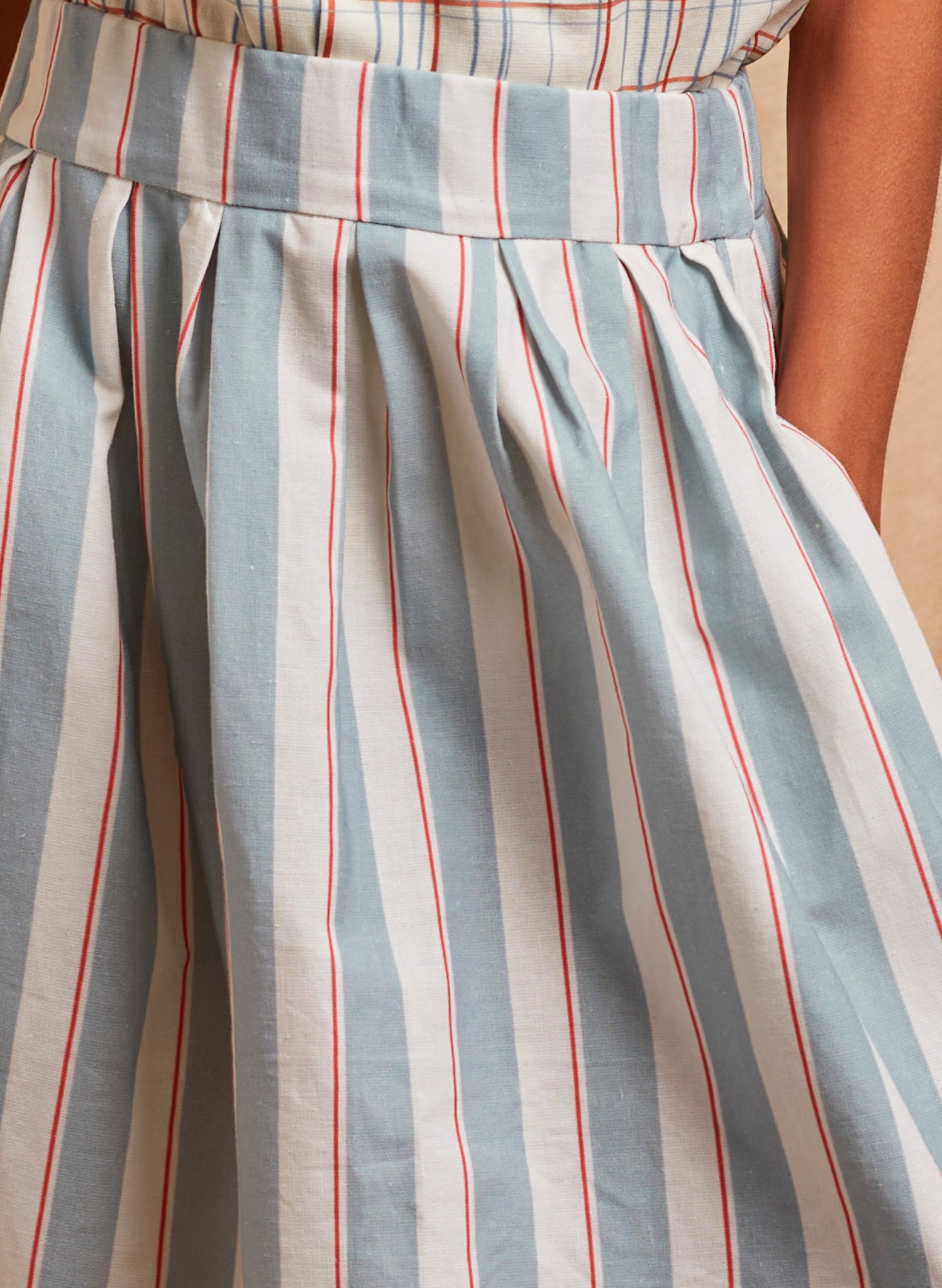 Florence Skirt - Blue Stripe