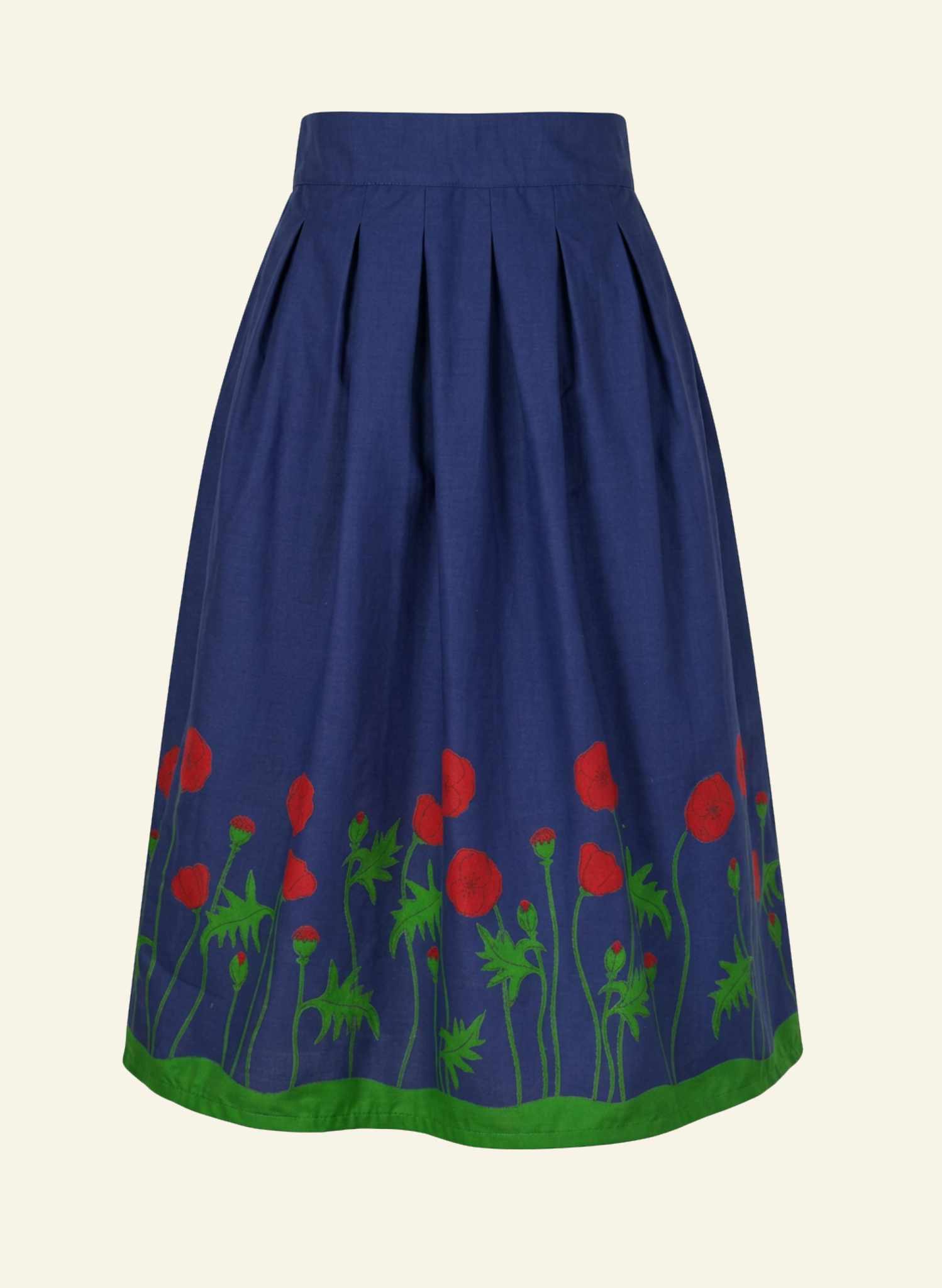 Archive Sale - Florence Skirt - Navy Poppies