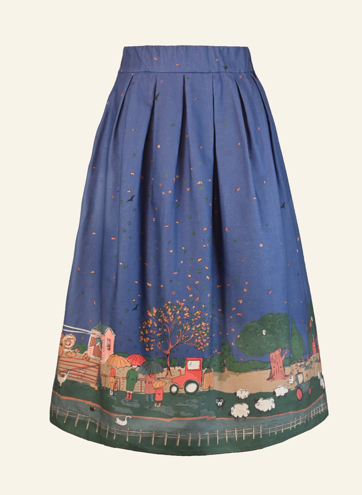Florence - Indigo Farmyard Skirt
