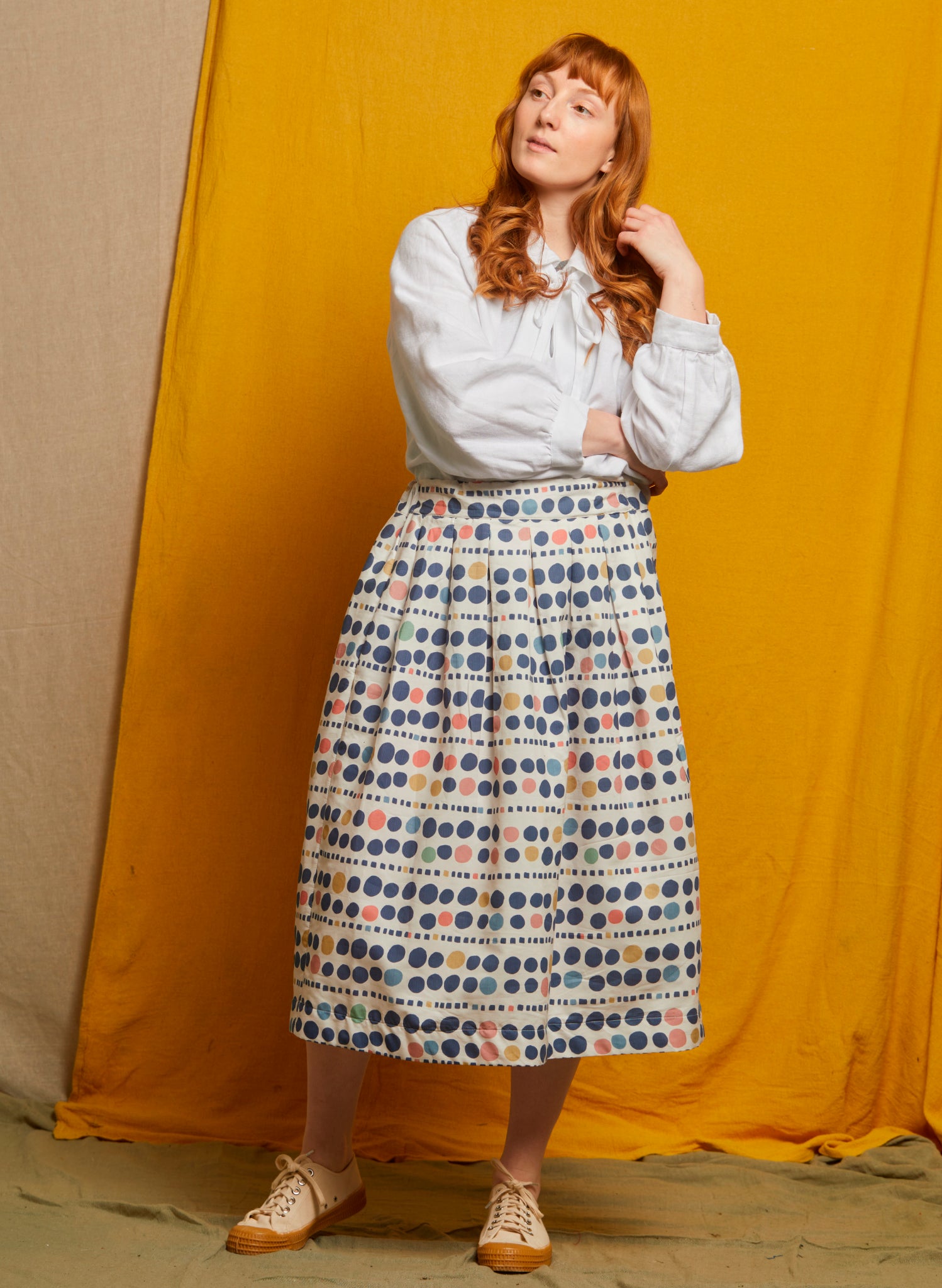 Florence Skirt - Cream Spot