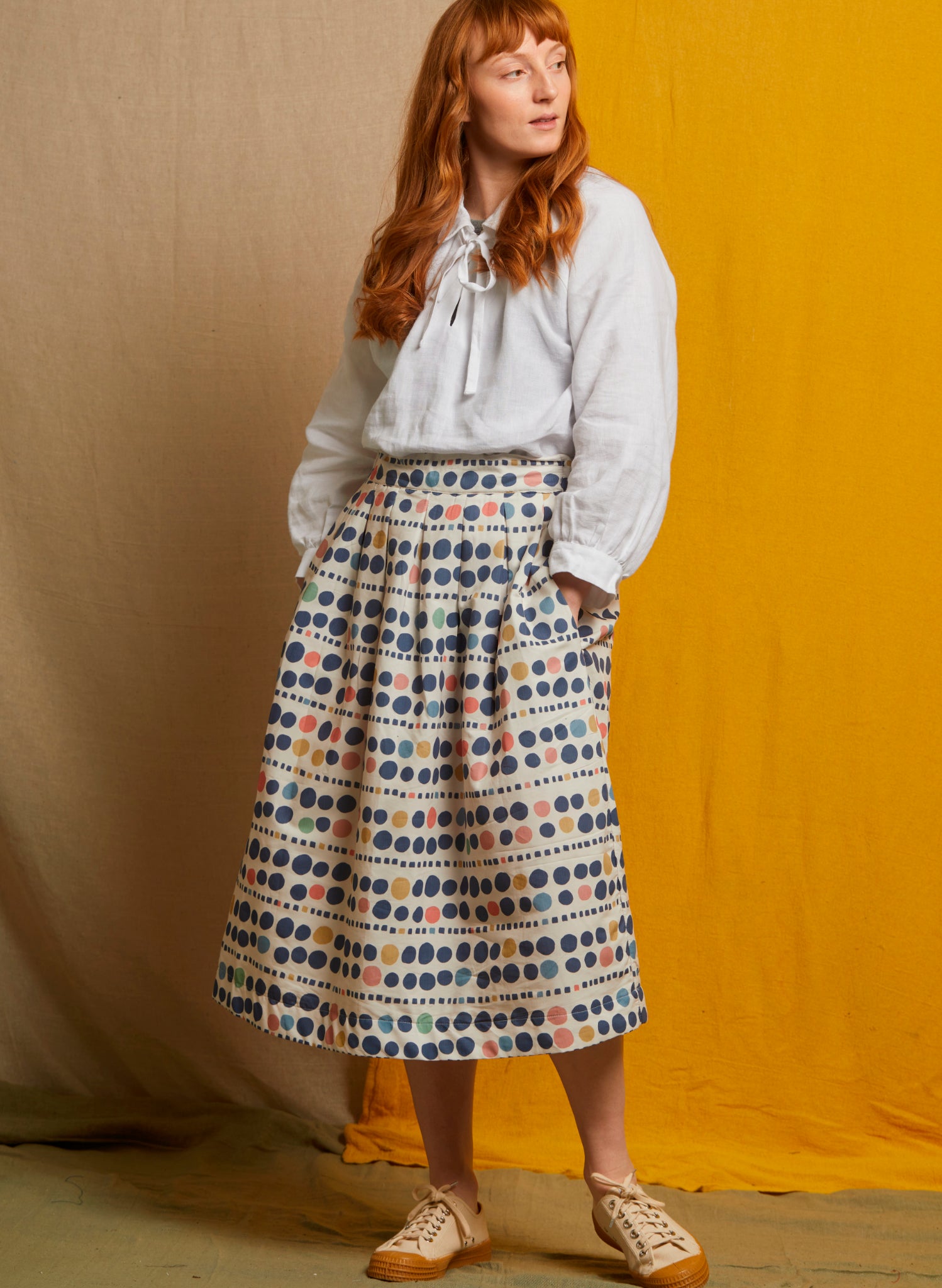 Florence Skirt - Cream Spot