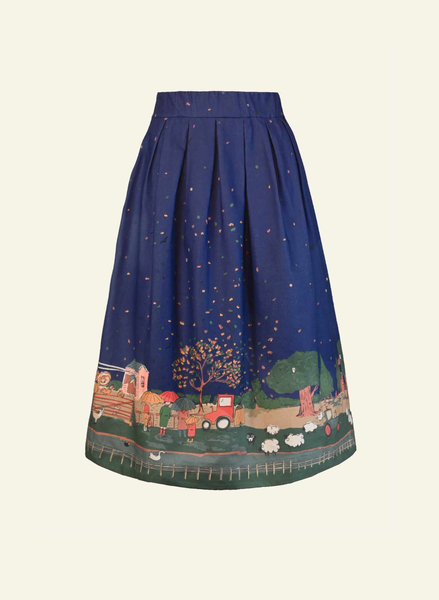 Florence - Indigo Farmyard Skirt