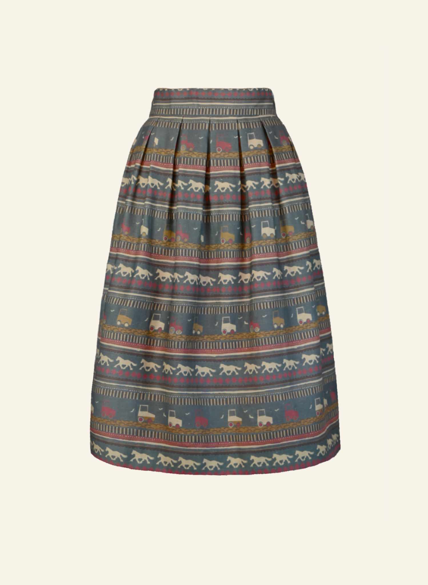 Florence - Teal Spinning Horses Skirt